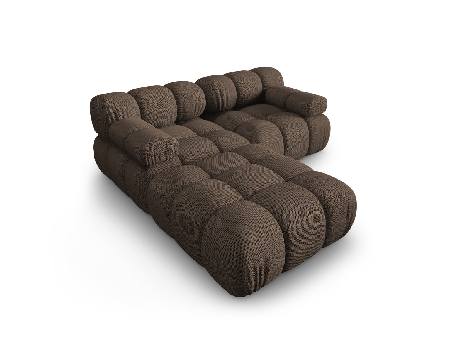 Modernes Bellis 3-Sitzer Sofa in warmem Braun, vielseitig und anpassbar, perfekt für gemütliche und stilvolle Wohnbereiche von Micadoni.