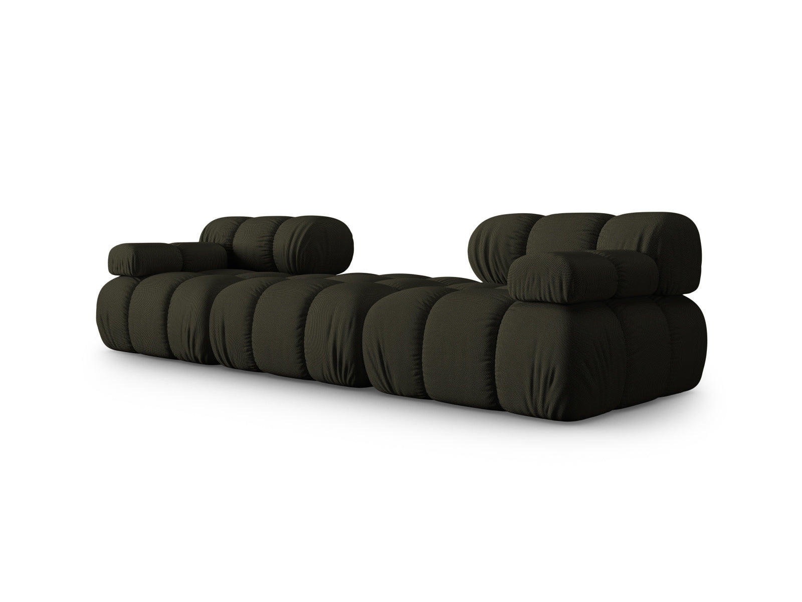 Elegantes Bellis 3-Sitzer Sofa in Amazon Green-Sonic, perfekt für stilvolle Wohnzimmer, kombiniert Komfort und zeitgemäße Ästhetik von Micadoni.