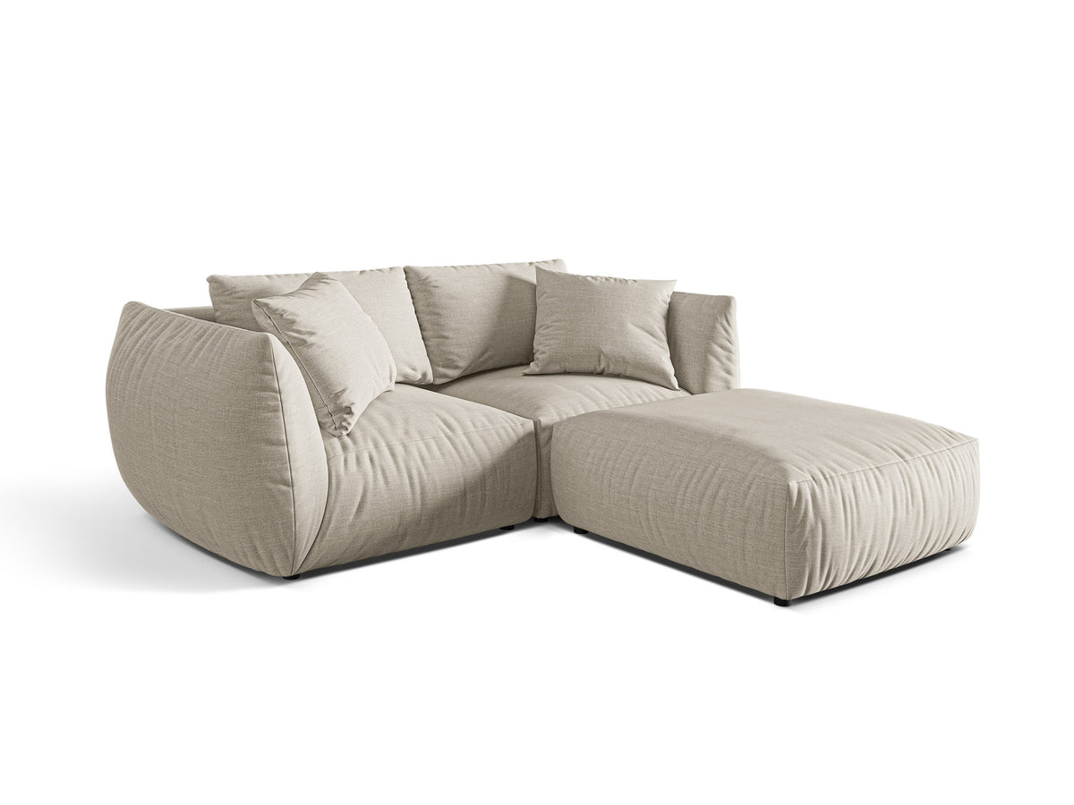 Chris Modular Ecksofa 4 Sitzer in Natural-LINS präsentiert im Onlineshop von KAQTU Design AG. L-Sofa links ist von Micadoni