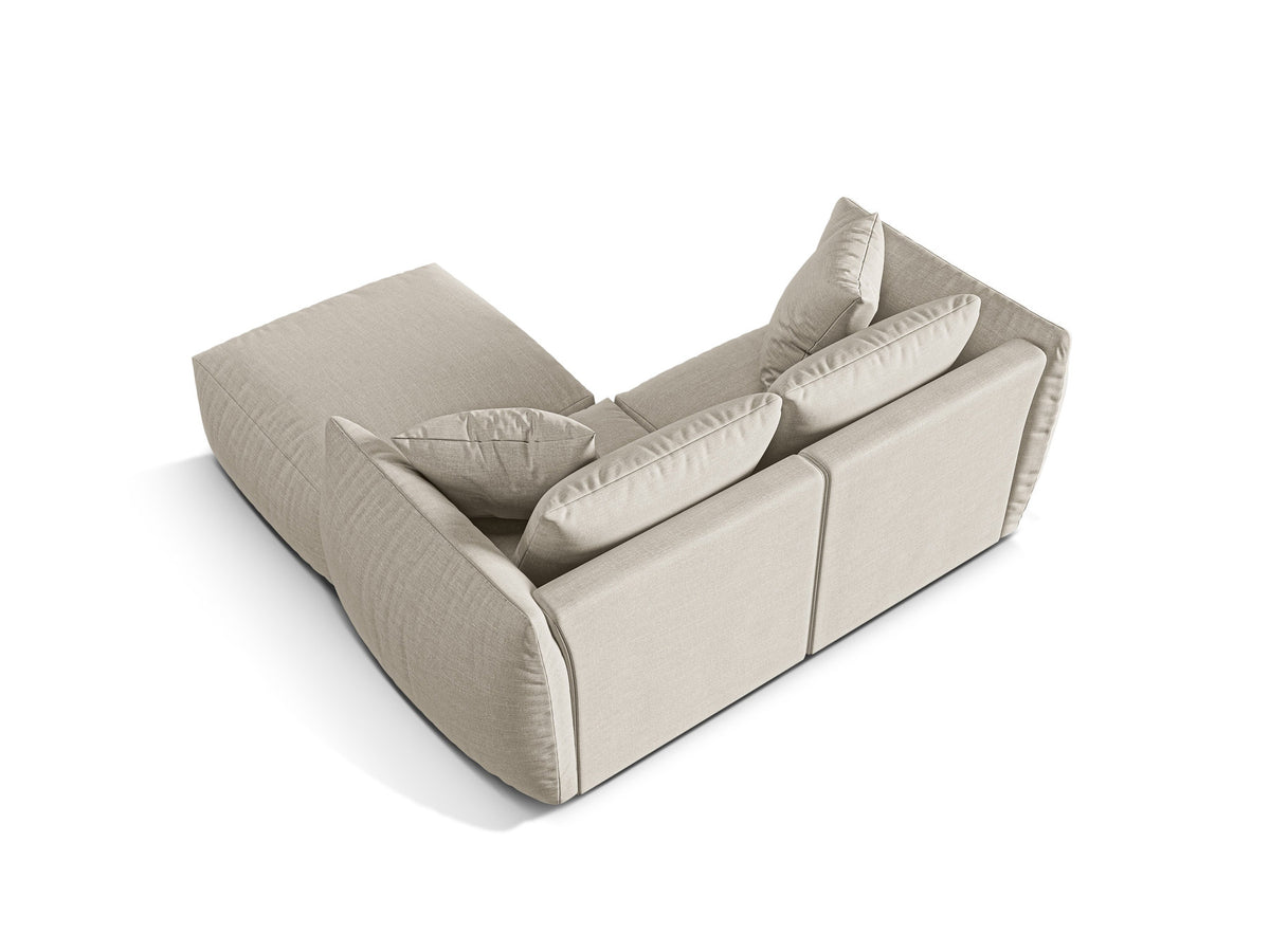 Chris Modular Ecksofa 4 Sitzer in Natural-LINS präsentiert im Onlineshop von KAQTU Design AG. L-Sofa links ist von Micadoni