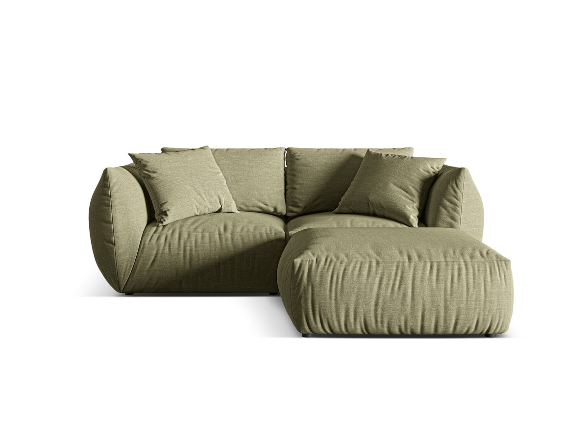 Chris Modular Ecksofa 4 Sitzer in Light Green-LINS präsentiert im Onlineshop von KAQTU Design AG. L-Sofa links ist von Micadoni