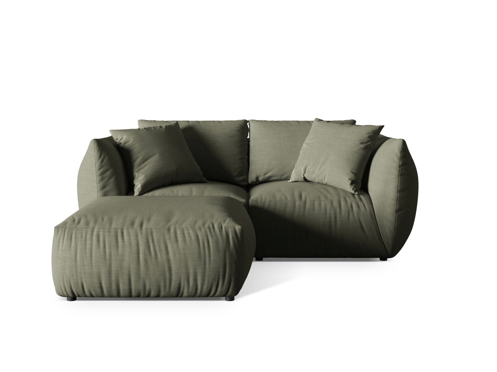 Chris Modular Ecksofa 4 Sitzer in Muted Blue präsentiert im Onlineshop von KAQTU Design AG. Ecksofa ist von Micadoni