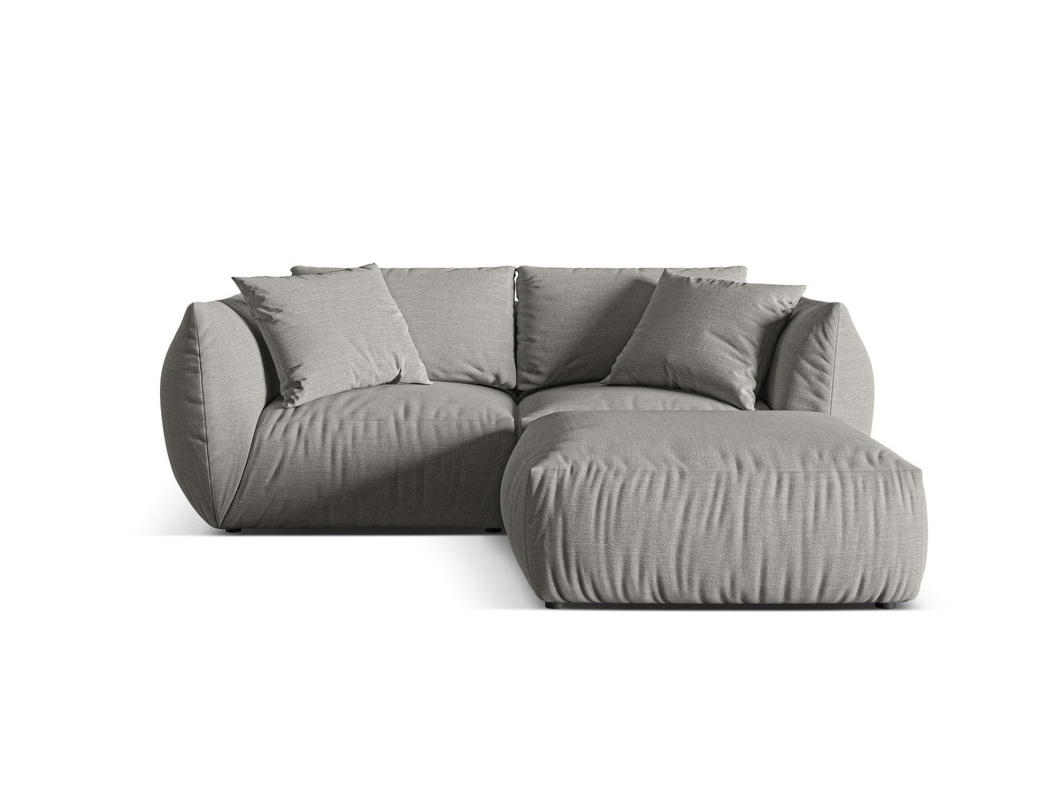 Chris Modular Ecksofa 4 Sitzer in Warm grey-LINS präsentiert im Onlineshop von KAQTU Design AG. L-Sofa links ist von Micadoni
