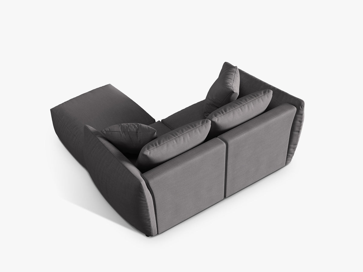 Chris Modular Ecksofa 4 Sitzer in Warm grey-LINS präsentiert im Onlineshop von KAQTU Design AG. L-Sofa links ist von Micadoni
