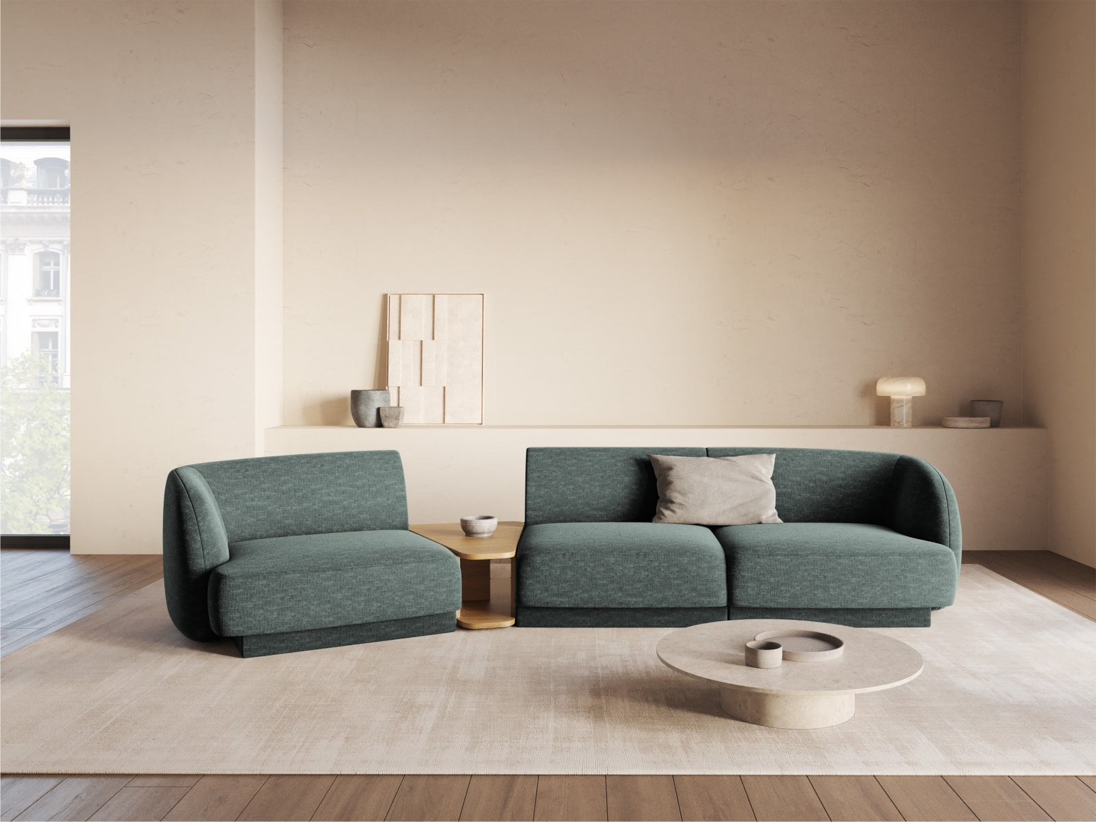 Entdecken Sie das stilvolle Miley Modulare Sofa Links 3 Sitzer von Micadoni – perfekt für modernes Wohnen und höchsten Komfort.