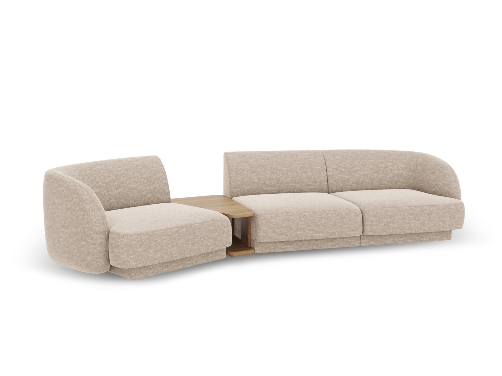 Elegantes, beiges 3-Sitzer-Sofa Miley von Micadoni, perfekt für stilvolle Wohnräume und entspannte Zusammenkünfte.