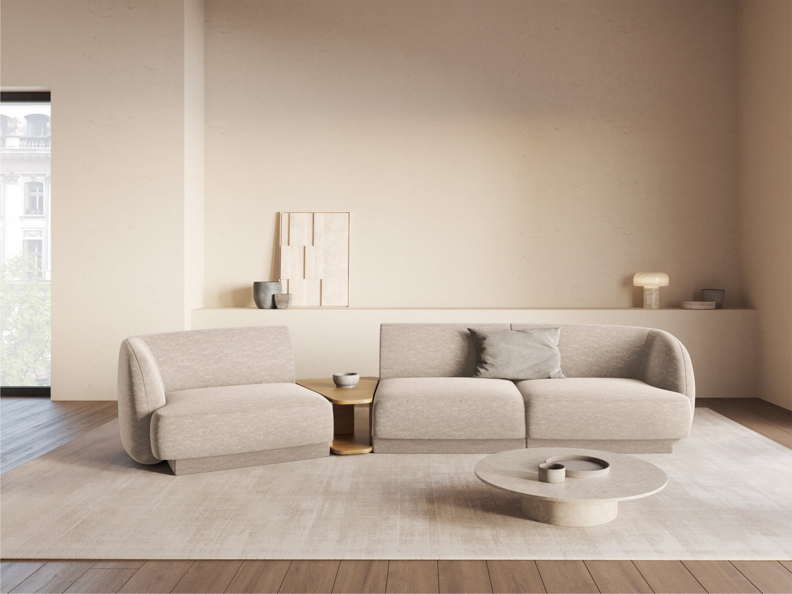 Entdecken Sie das stilvolle Miley Modulare Sofa Links 3 Sitzer von Micadoni – perfekt für modernes Wohnen und höchsten Komfort.