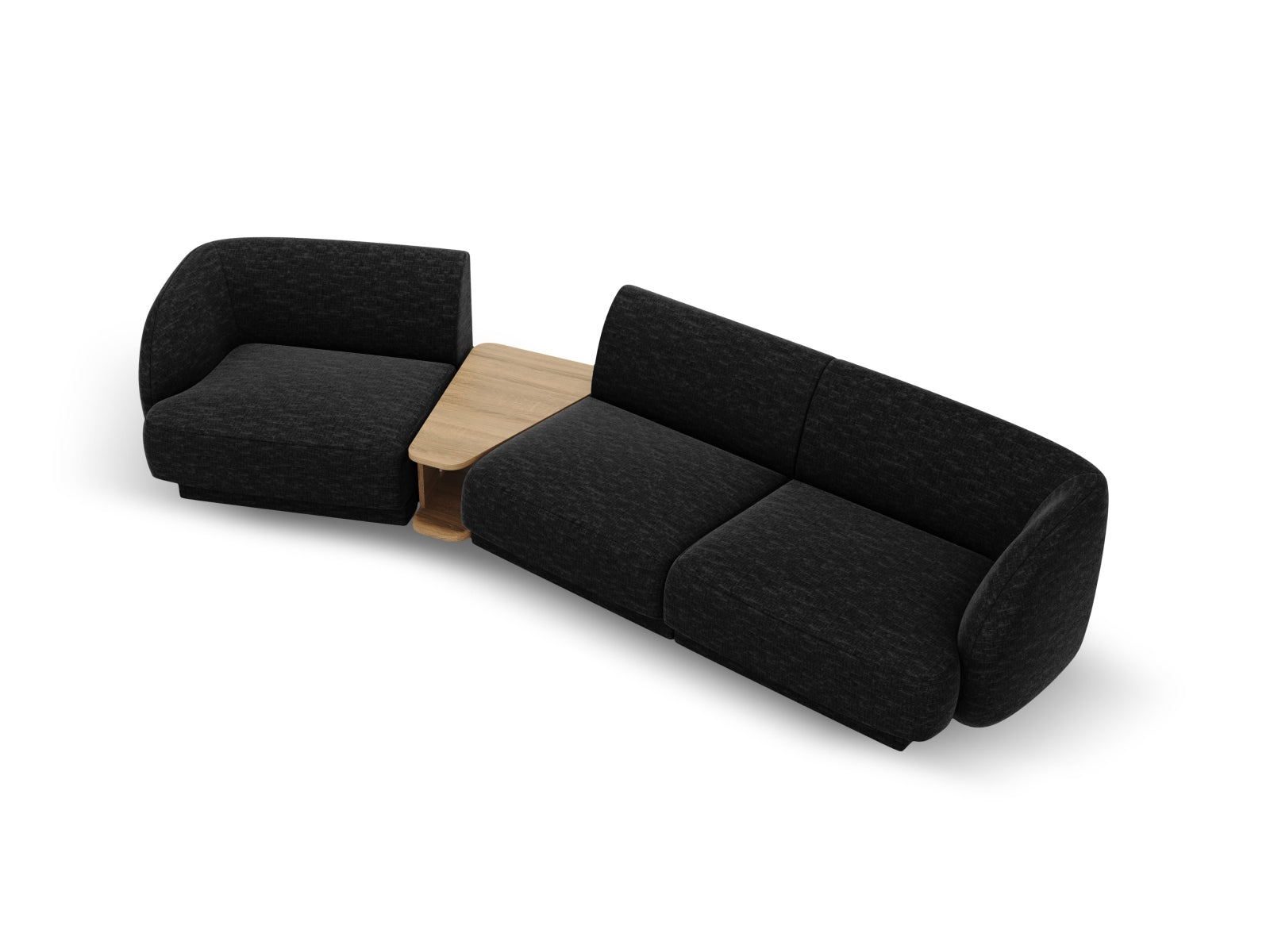 Stylisches Miley 3-Sitzer L-Sofa in elegantem Anthrazit, ideal für individuelle Raumgestaltung und gemütliche Entspannung.