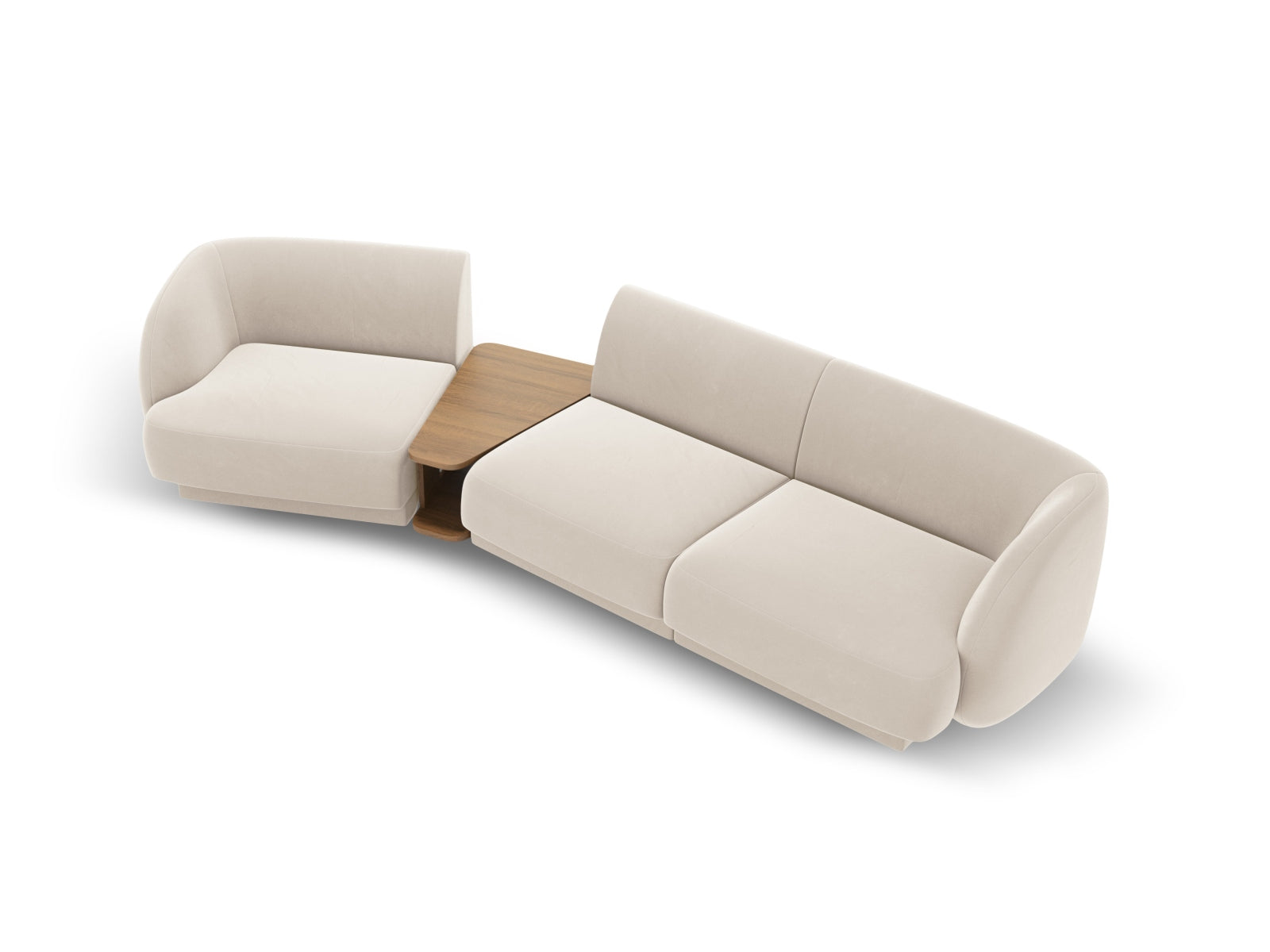 Erleben Sie das Miley Velour 3-Sitzer Sofa von Micadoni: modular, luxuriös und perfekt für jeden Raum. Komfort und Stil vereint!