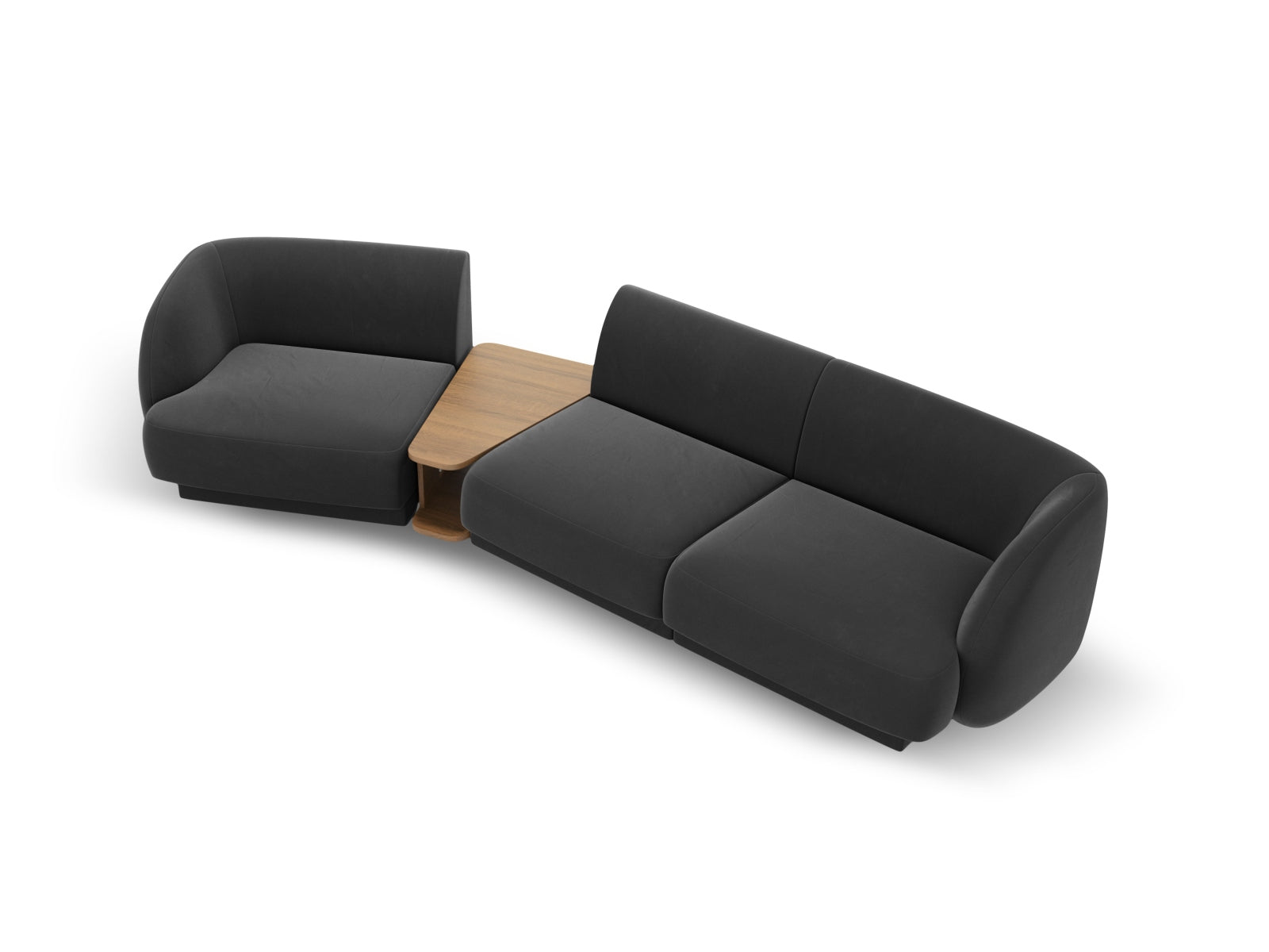 Erleben Sie das Miley Velour 3-Sitzer Sofa von Micadoni: modular, luxuriös und perfekt für jeden Raum. Komfort und Stil vereint!