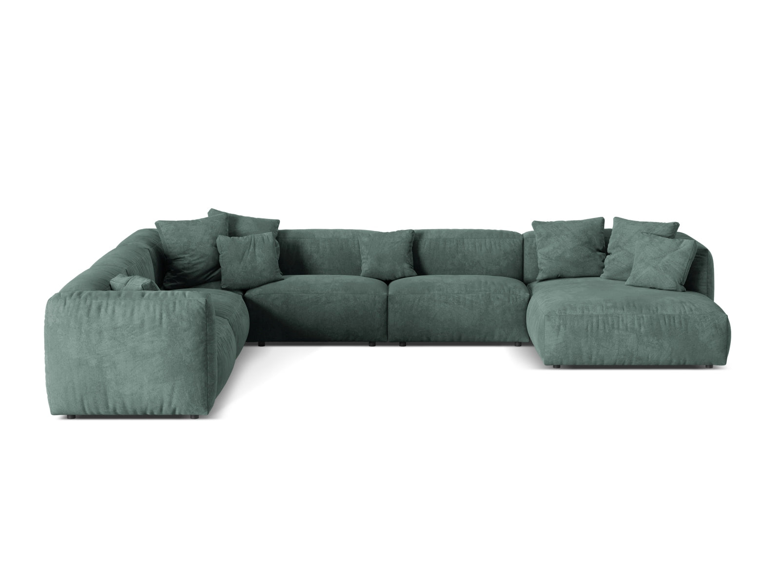 Stilvolles 6-Sitzer Ecksofa Martina in linker Ausführung, ideal für entspannte Abende und zeitgemäße Einrichtung. Bequem und einladend.