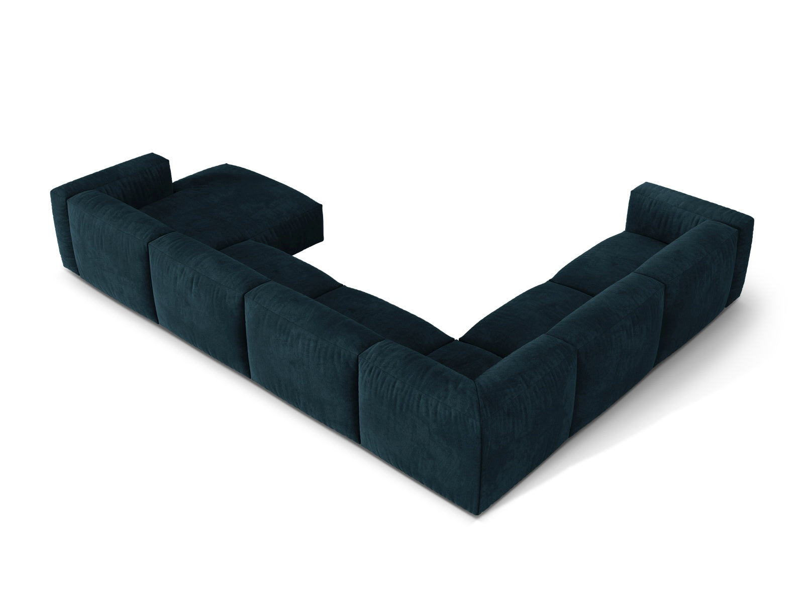 Stylisches 6-Sitzer Ecksofa Martina in linker Ausführung, ideal für gesellige Abende und zeitgemäße Einrichtung.