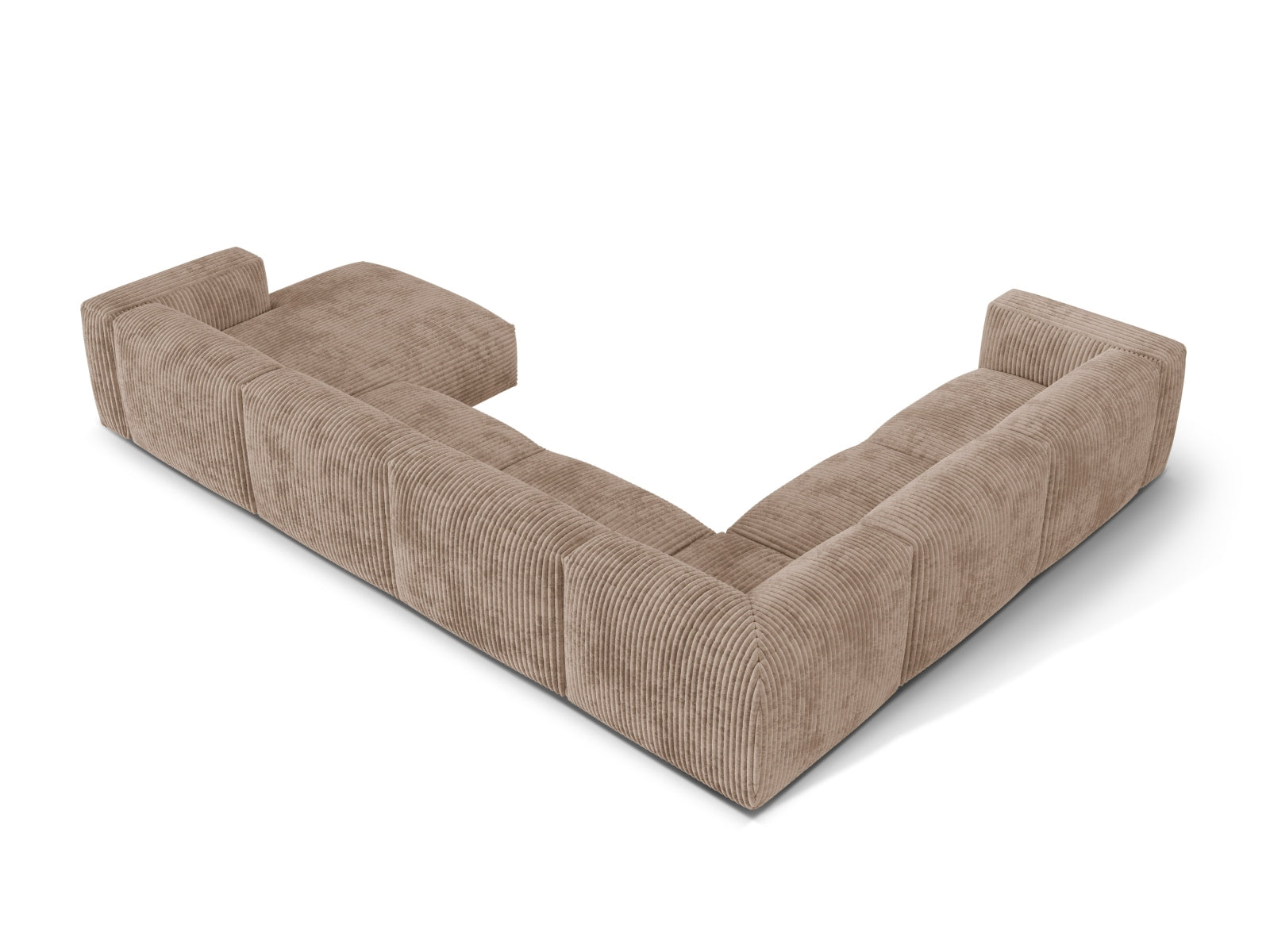 Stylisches 6-Sitzer Ecksofa Martina in linker Ausführung, ideal für entspannte Abende und elegantes Interieur.