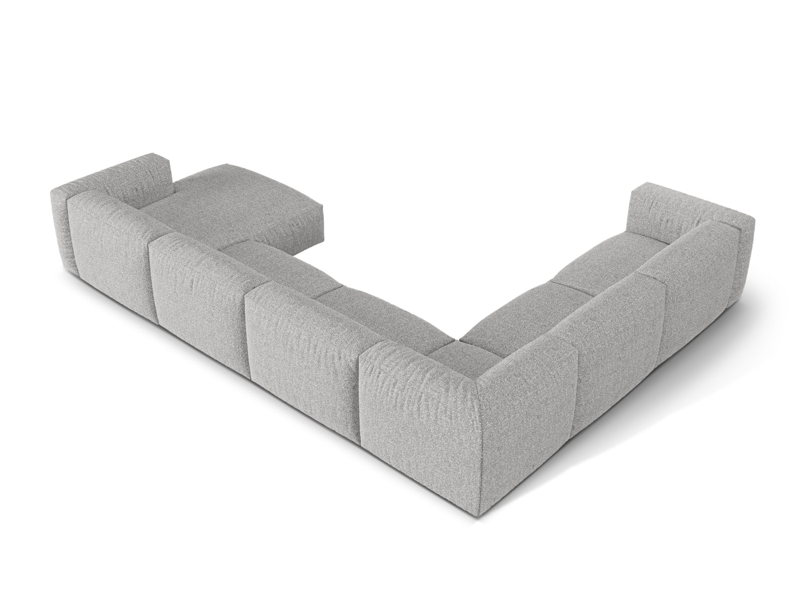 Modulares 6-Sitzer Ecksofa Martina in linker Ausführung, ideal für gesellige Abende und modernes Wohndesign.