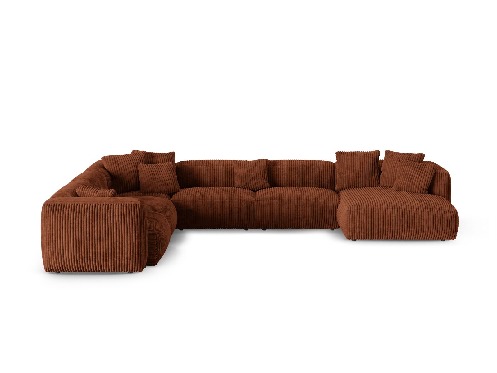 6-Sitzer Ecksofa links modular XL Martina in Brick-Tilia präsentiert im Onlineshop von KAQTU Design AG. Ecksofa links ist von Micadoni