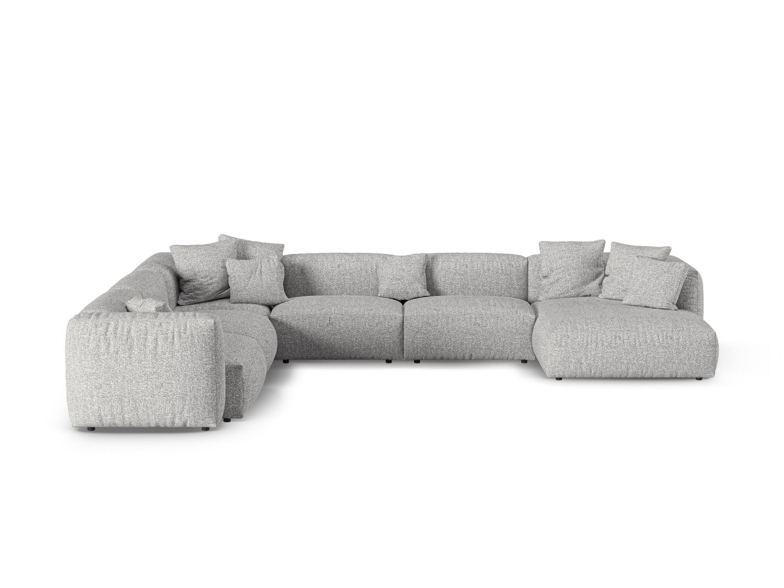 6-Sitzer Modular Ecksofa links XL Martina in Silver-Monet präsentiert im Onlineshop von KAQTU Design AG. Ecksofa links ist von Micadoni