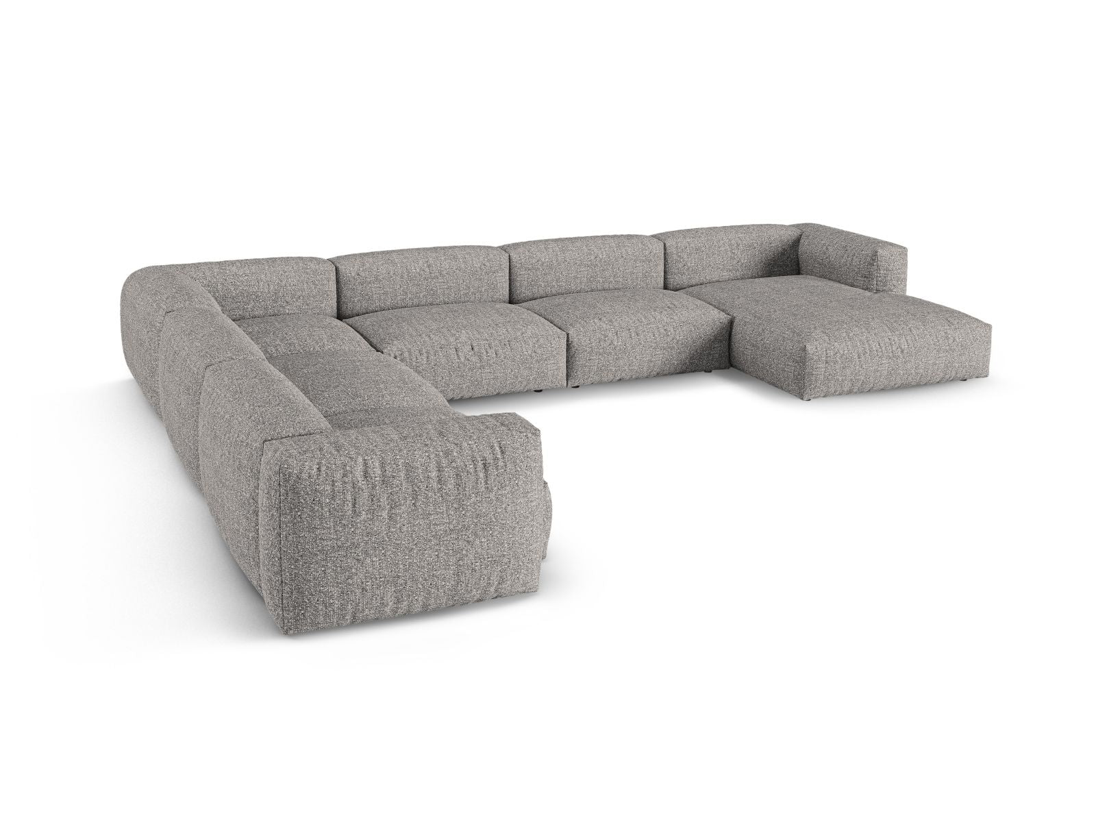 Elegantes 6-Sitzer Ecksofa links XL Martina in Graphit, ideal für großzügige Wohnräume und entspannte Stunden mit Freunden und Familie.