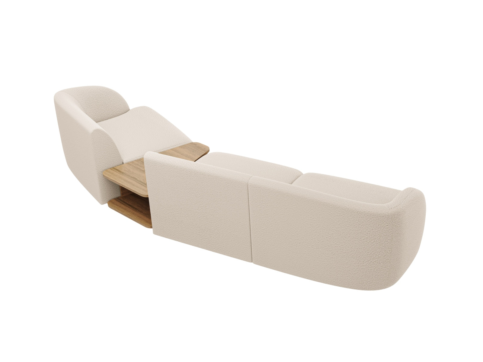 Beige 3-Sitzer Sofa von Micadoni, modulares Design für flexible Raumgestaltung, perfekt für moderne und gemütliche Wohnbereiche.