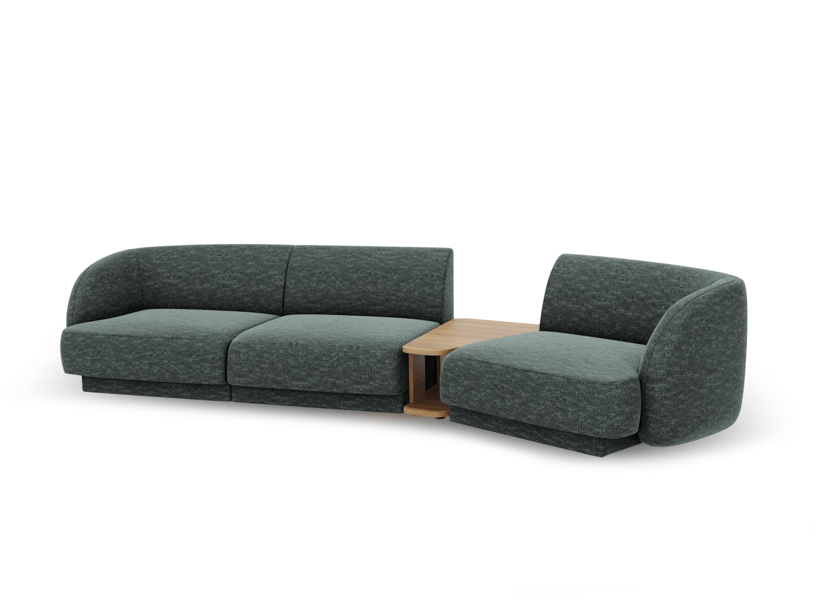Entdecken Sie das Miley Modulares Sofa rechts 3 Sitzer von Micadoni – ein stilvolles, flexibles Möbelstück, das Komfort und Eleganz in Ihr Wohnzimmer bringt.