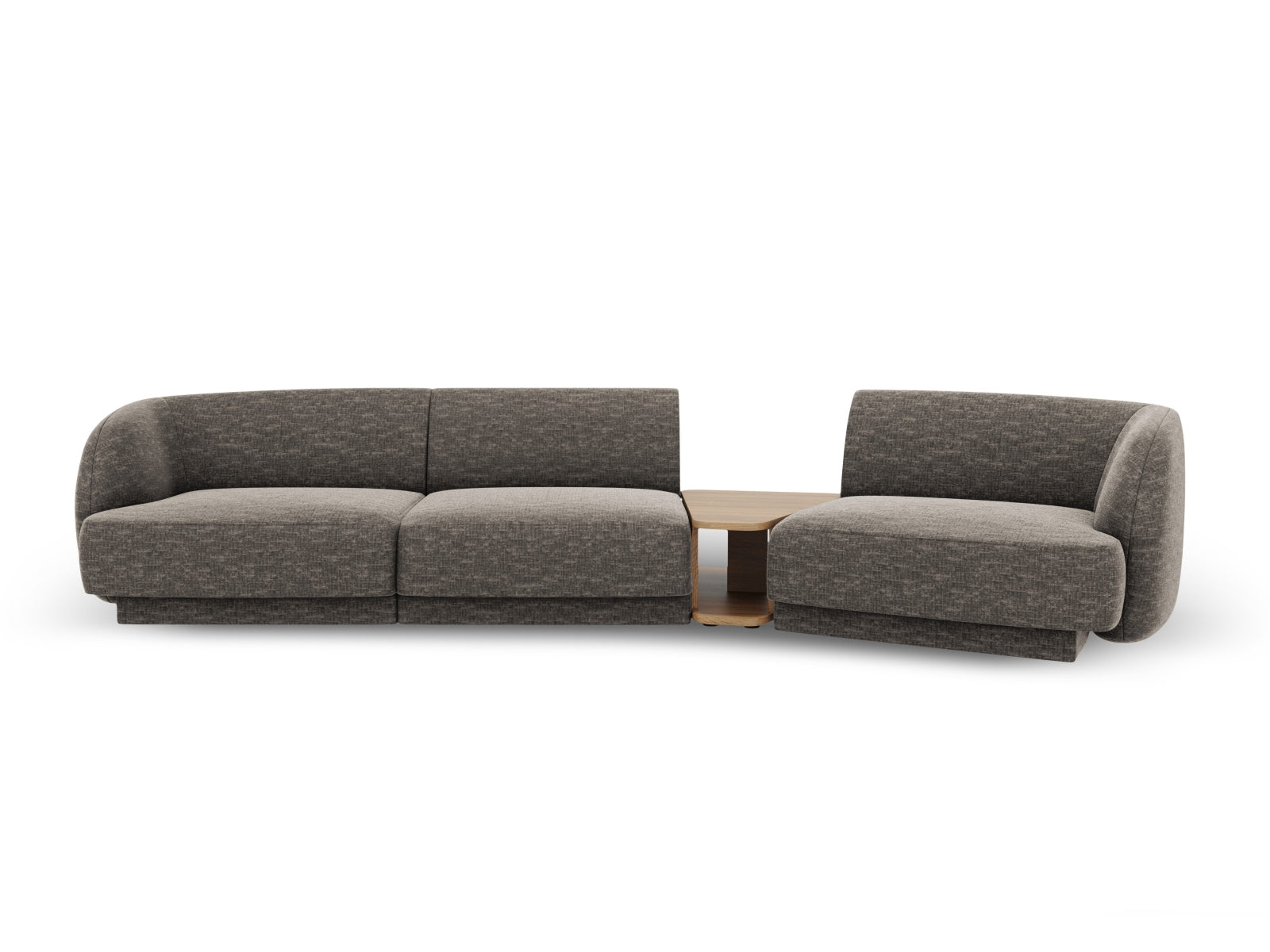 Elegantes, modulares 3-Sitzer Sofa in Grau von Micadoni, rechtsseitig, ideal für moderne Wohnkonzepte und gemütliche Abende.