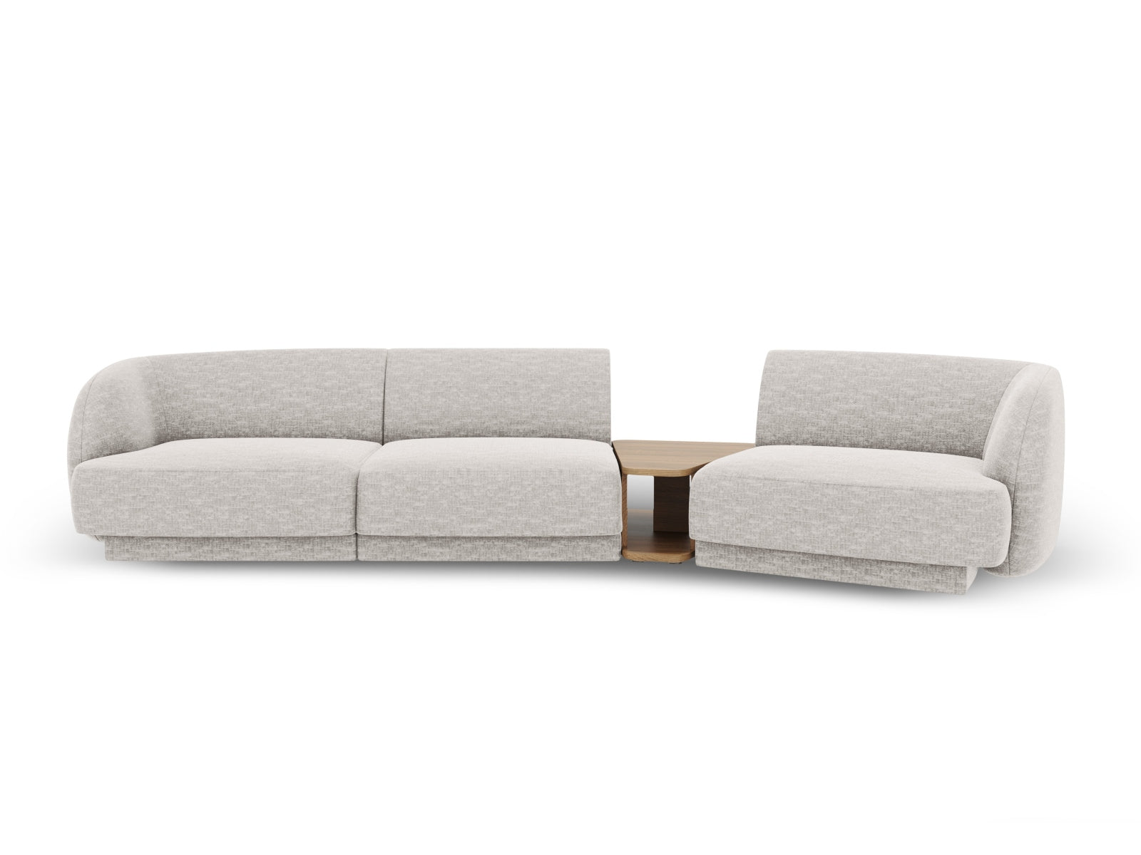 Elegantes, modulares 3-Sitzer Sofa Miley in Silver-Eden, rechtsseitig, ideal für stilvolle Wohnräume und entspannte Momente.