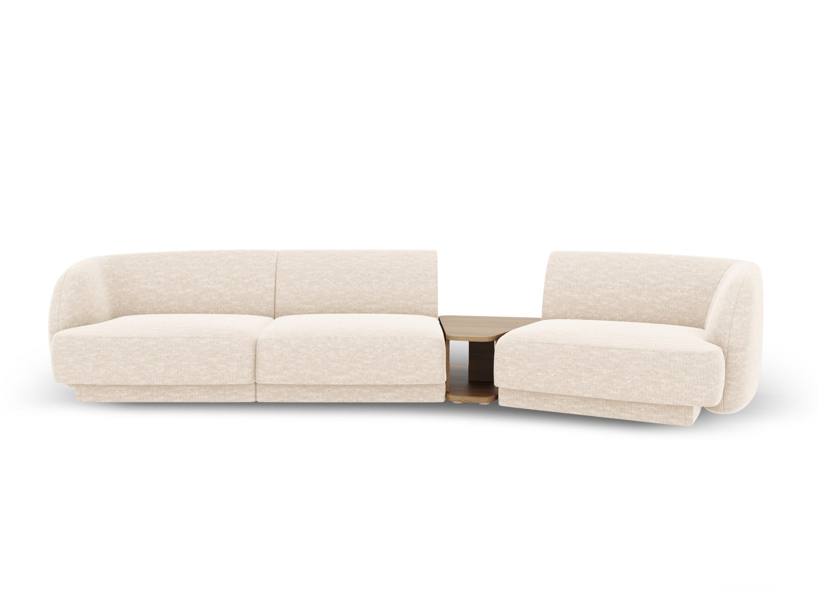 Miley Modulares Sofa rechts 3 Sitzer in Ivory präsentiert im Onlineshop von KAQTU Design AG. L-Sofa rechts ist von Micadoni