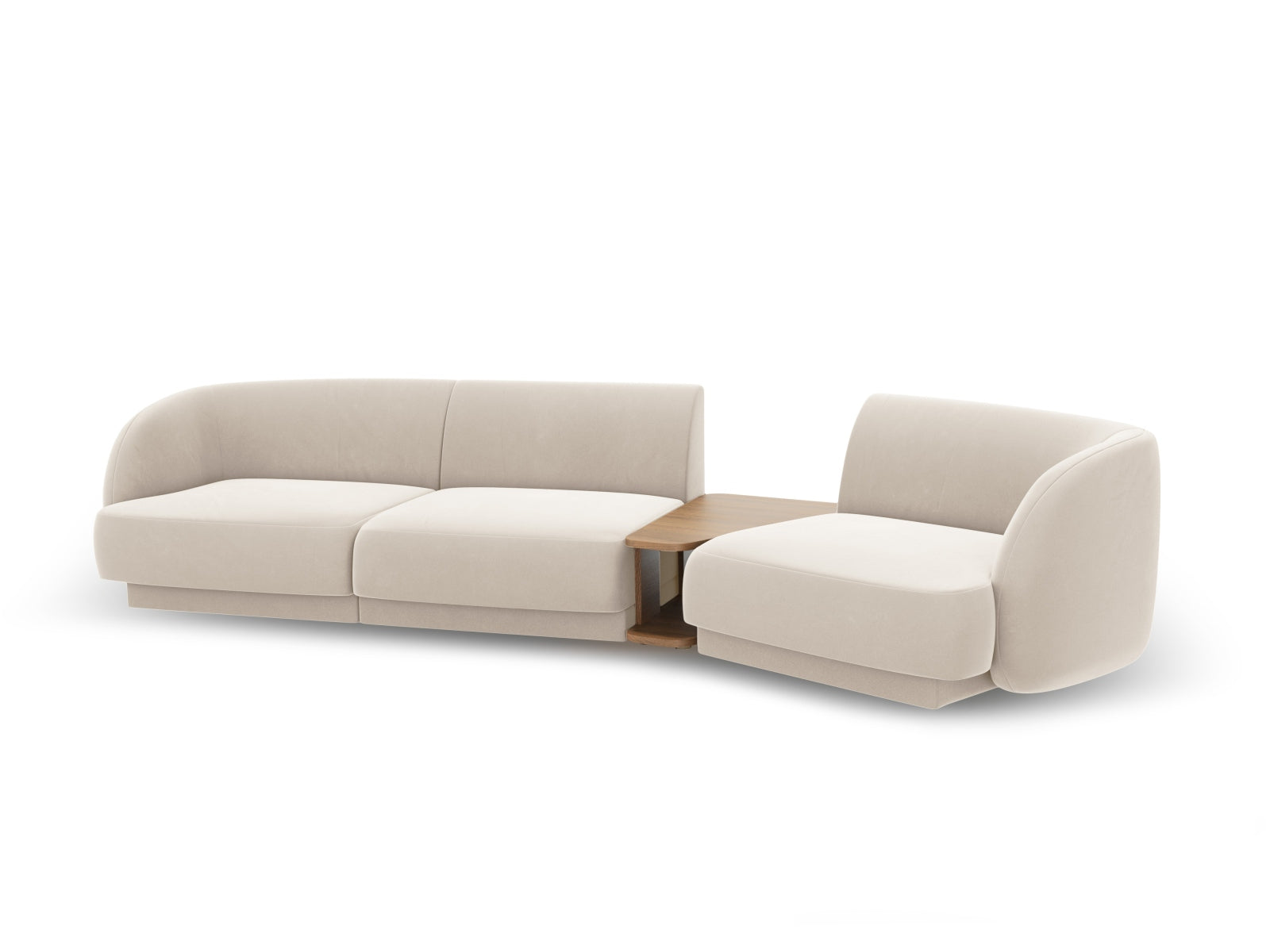 Entdecken Sie das Miley Velour Sofa rechts 3 Sitzer von Micadoni – stilvoll, modular und perfekt für Ihr modernes Zuhause.