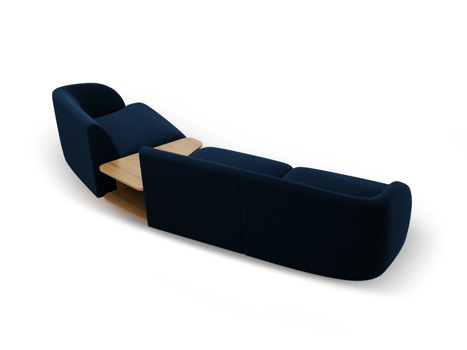 Erleben Sie das Miley Velour Sofa rechts 3 Sitzer von Micadoni – ein elegantes, modulares Möbelstück für höchsten Komfort und individuelle Gestaltung.