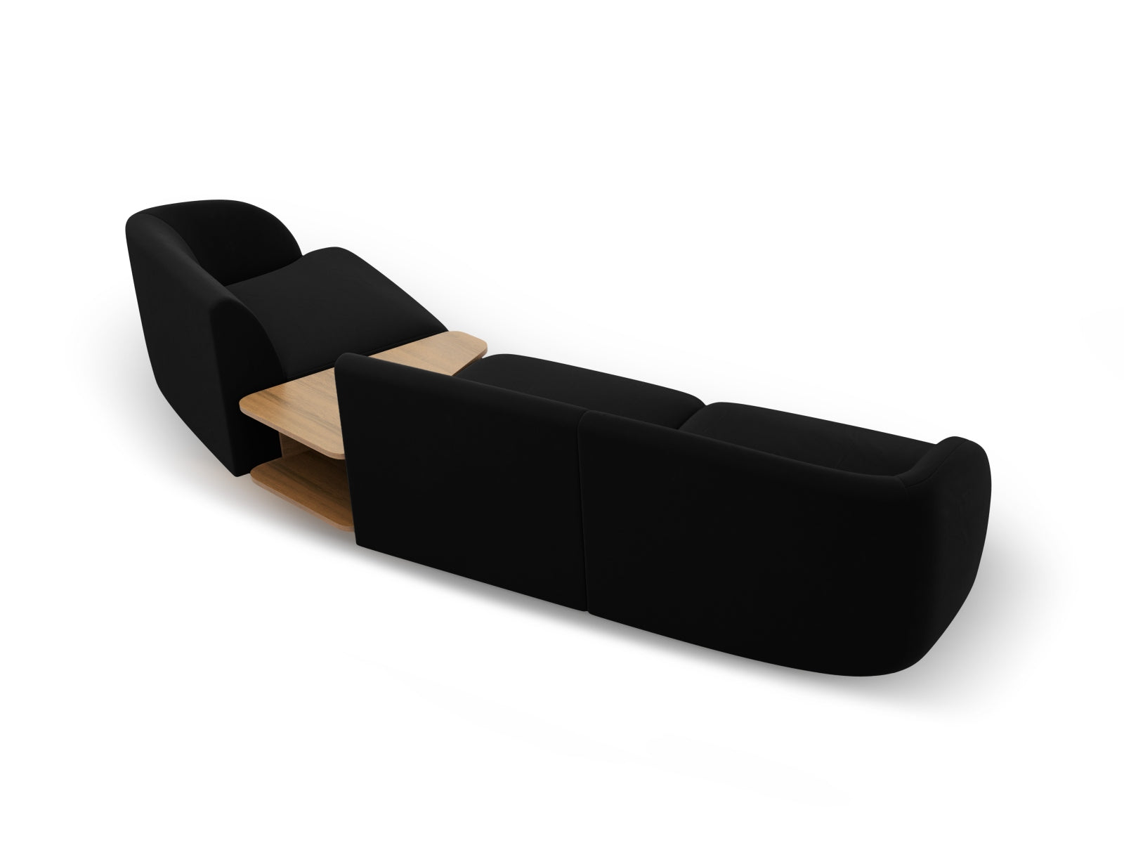Erleben Sie das Miley Velour Sofa rechts 3 Sitzer von Micadoni – ein elegantes, modulares Möbelstück für höchsten Komfort und individuelle Gestaltung.