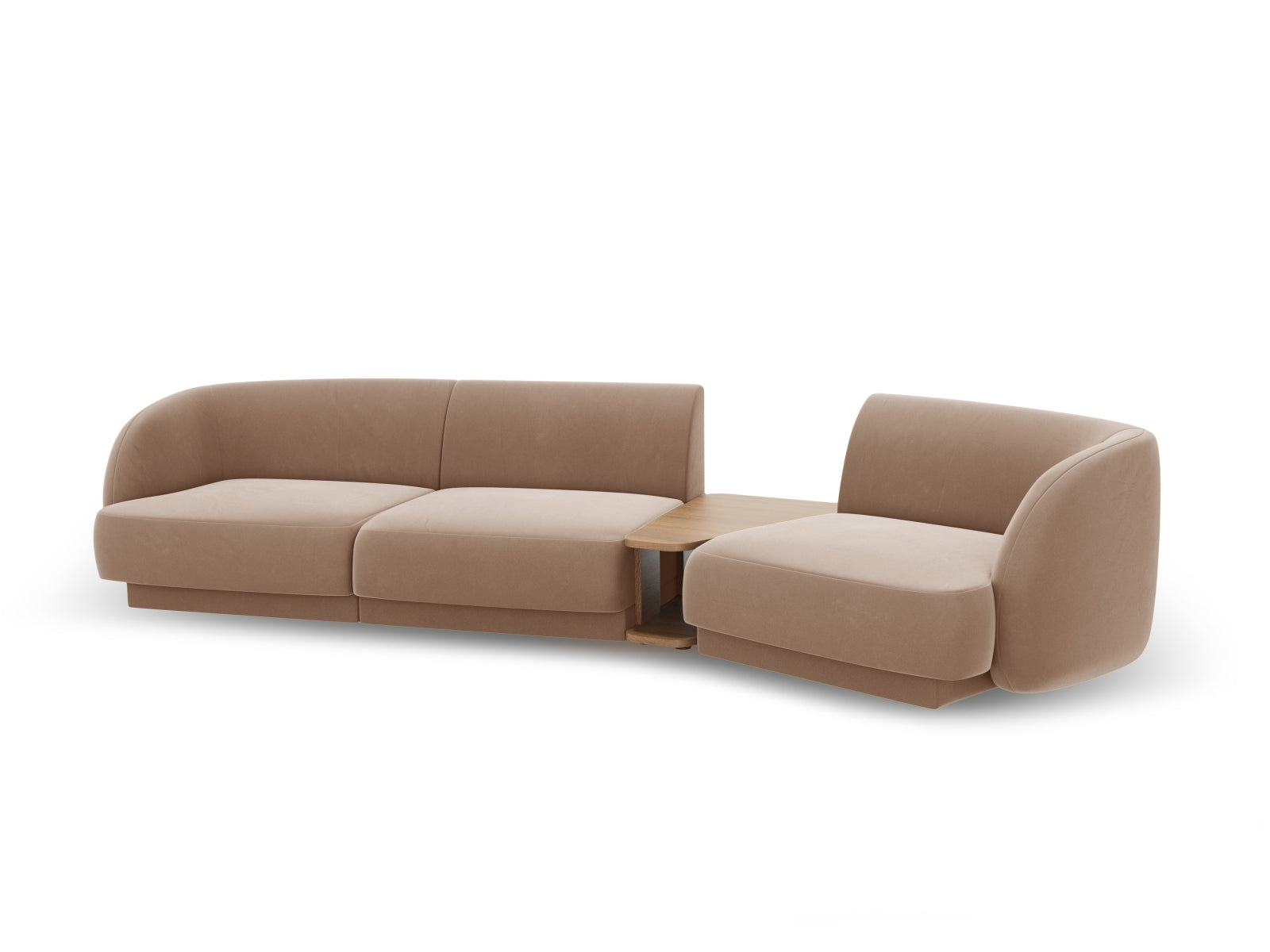 Entdecken Sie das Miley Velour Sofa rechts 3 Sitzer von Micadoni – stilvoll, modular und perfekt für Ihr modernes Zuhause.