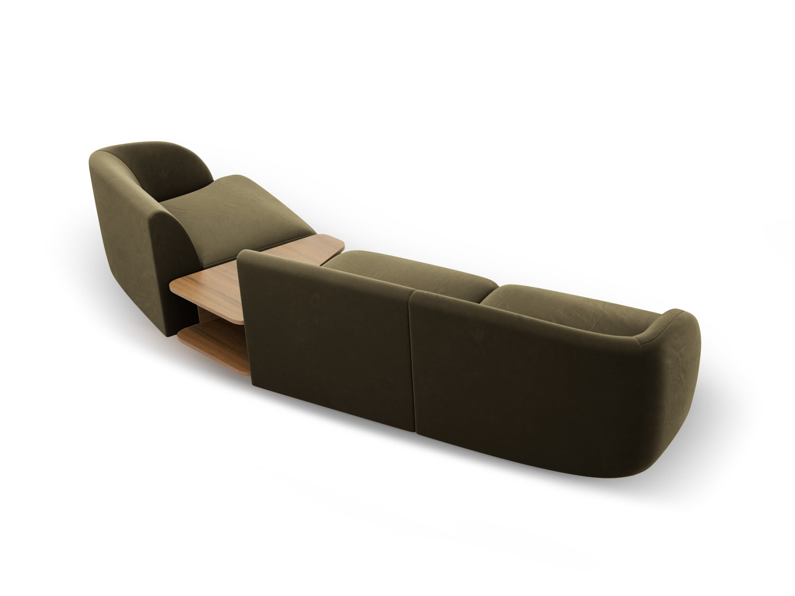 Erleben Sie das Miley Velour Sofa rechts 3 Sitzer von Micadoni – ein elegantes, modulares Möbelstück für höchsten Komfort und individuelle Gestaltung.