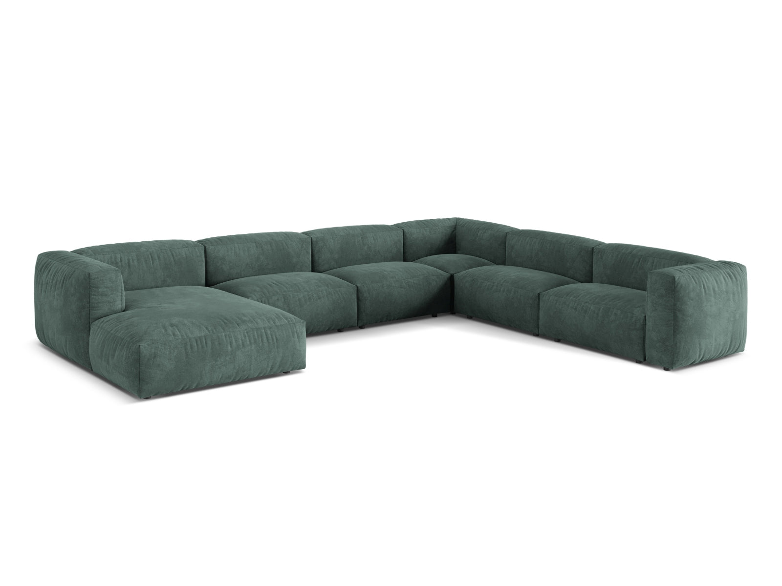6-Sitzer Modular Ecksofa rechts XL Martina in Petrol-Vogue präsentiert im Onlineshop von KAQTU Design AG. Ecksofa rechts ist von Micadoni