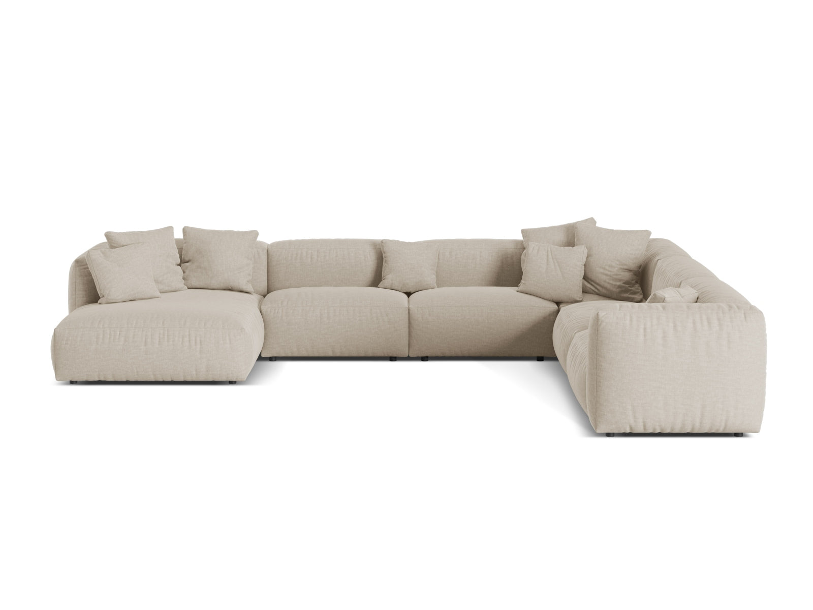 6-Sitzer Ecksofa rechts XL Martina in Light Beige-Boston präsentiert im Onlineshop von KAQTU Design AG. Ecksofa rechts ist von Micadoni