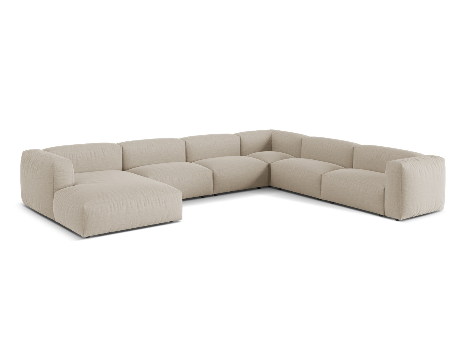 6-Sitzer Ecksofa rechts XL Martina in Light Beige-Boston präsentiert im Onlineshop von KAQTU Design AG. Ecksofa rechts ist von Micadoni