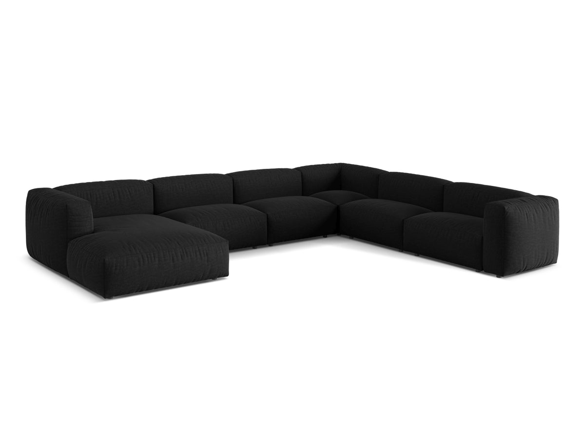 6-Sitzer Ecksofa rechts Martina in Black-Boston präsentiert im Onlineshop von KAQTU Design AG. Ecksofa rechts ist von Micadoni
