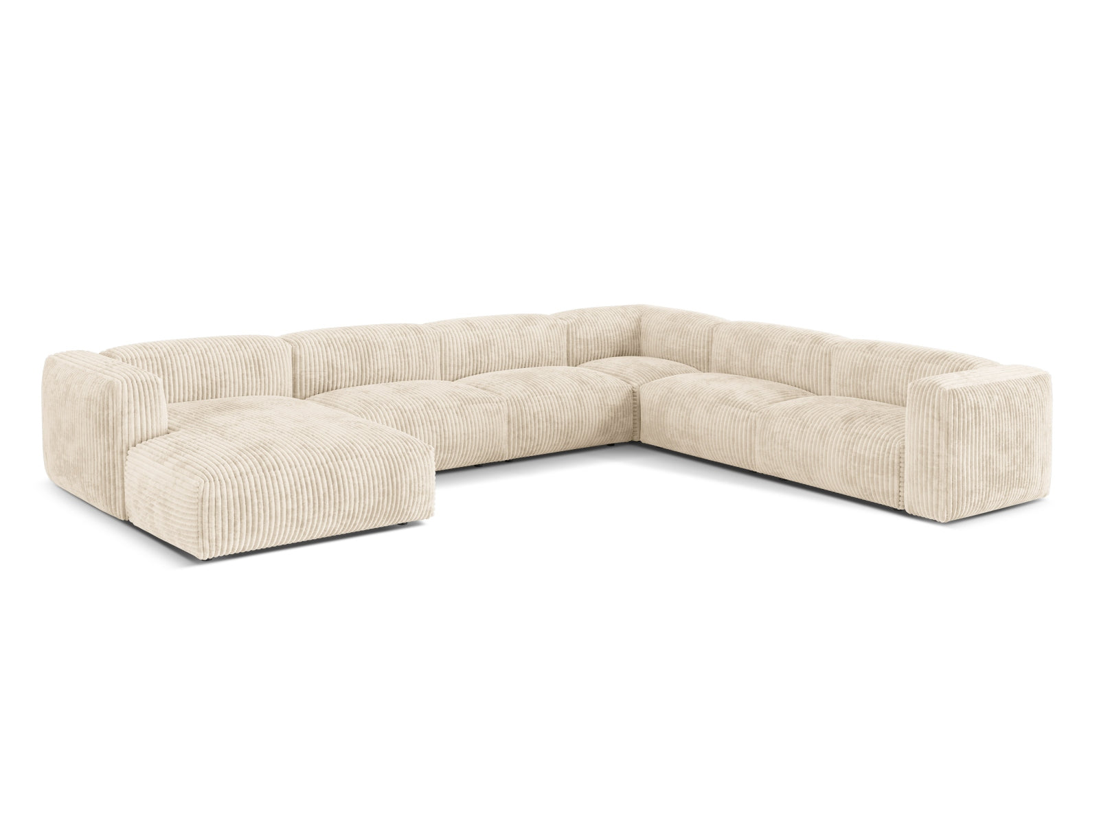 6-Sitzer Ecksofa rechts XL Martina in Light Beige-Tilia präsentiert im Onlineshop von KAQTU Design AG. Ecksofa rechts ist von Micadoni