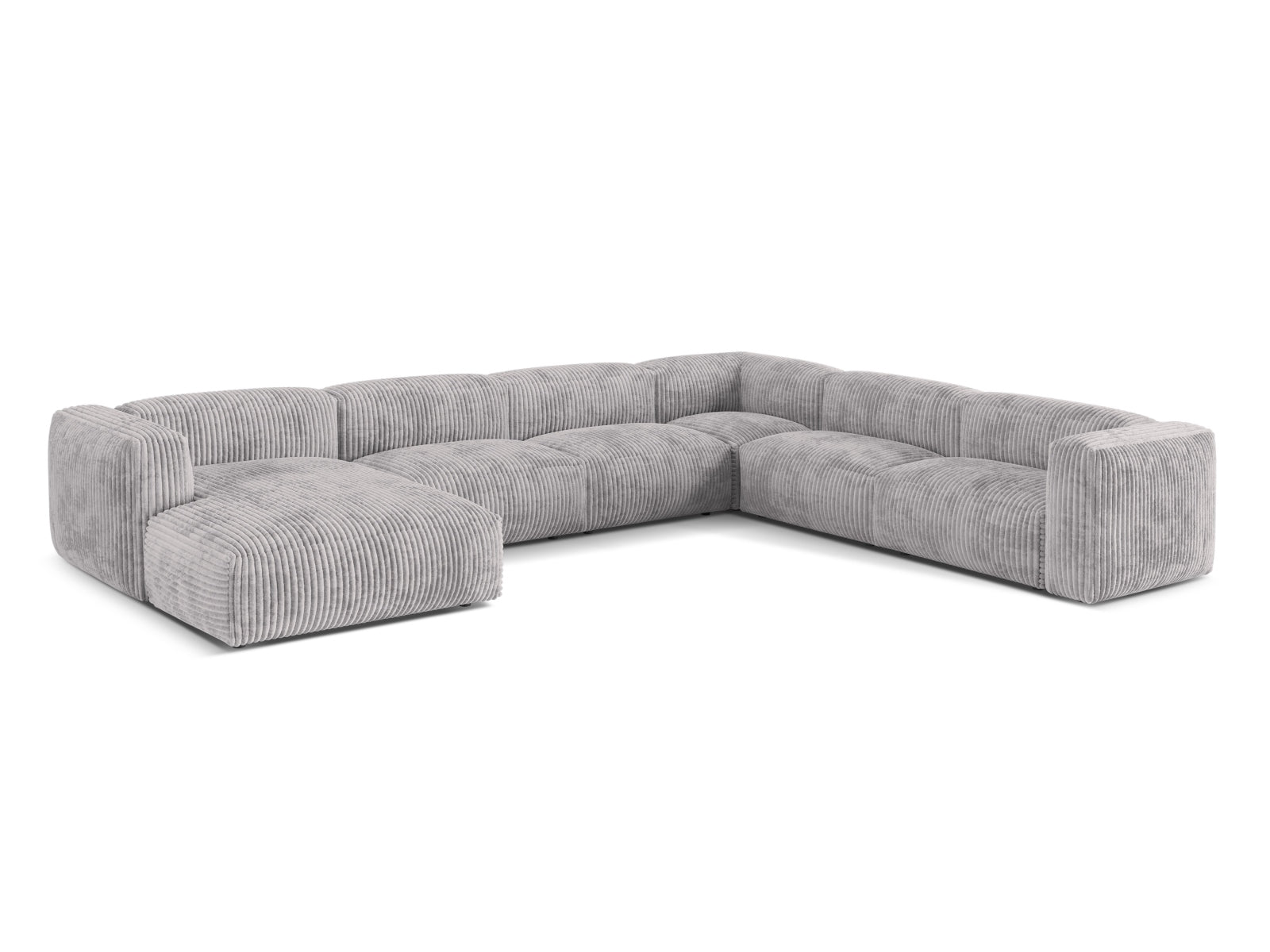 6-Sitzer Ecksofa rechts XL Martina in Light Grey-Tilia präsentiert im Onlineshop von KAQTU Design AG. Ecksofa rechts ist von Micadoni
