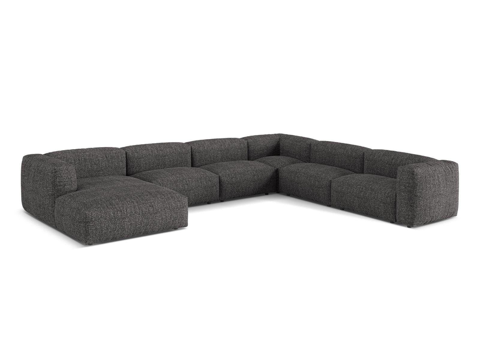 6-Sitzer XL Modular Ecksofa rechts Martina in Anthracite-Monet präsentiert im Onlineshop von KAQTU Design AG. Ecksofa rechts ist von Micadoni