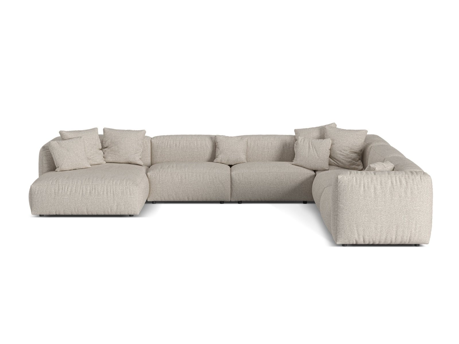 6-Sitzer XL Modular Ecksofa rechts Martina in Beige-Monet präsentiert im Onlineshop von KAQTU Design AG. Ecksofa rechts ist von Micadoni