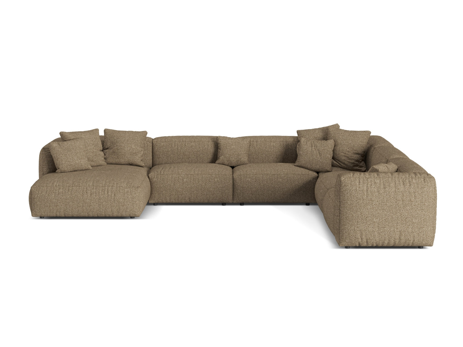 6-Sitzer XL Modular Ecksofa rechts Martina in Cappuccino-Monet präsentiert im Onlineshop von KAQTU Design AG. Ecksofa rechts ist von Micadoni