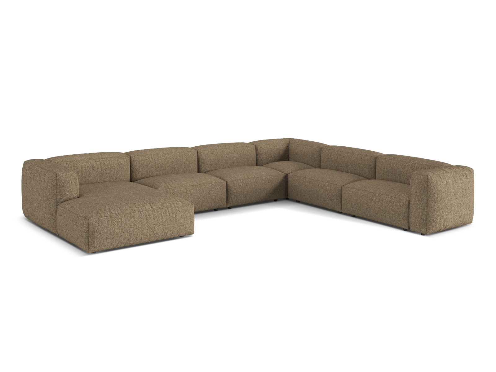 6-Sitzer XL Modular Ecksofa rechts Martina in Cappuccino-Monet präsentiert im Onlineshop von KAQTU Design AG. Ecksofa rechts ist von Micadoni