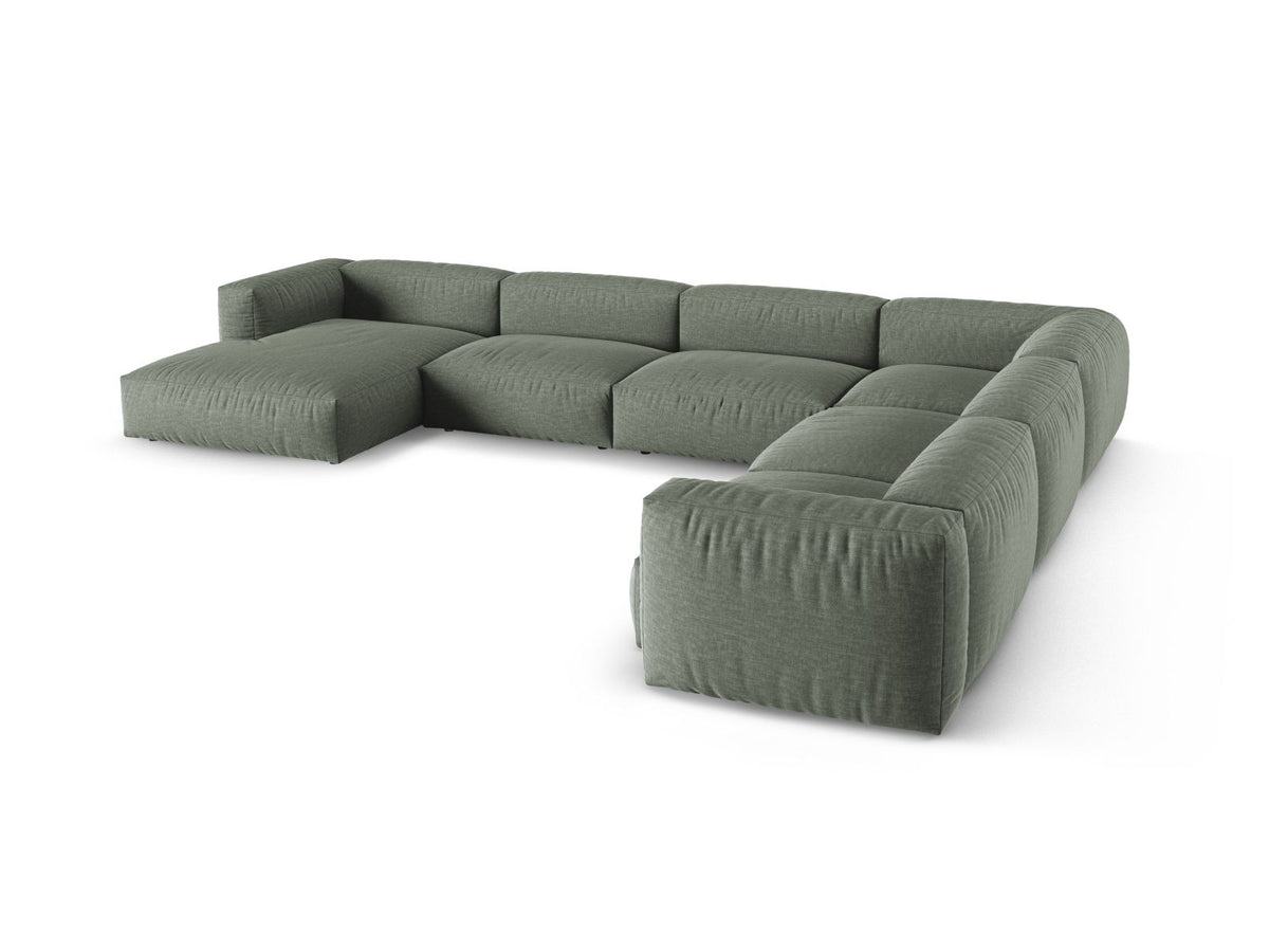 6-Sitzer Ecksofa rechts XL Martina in Moss Green-Boston präsentiert im Onlineshop von KAQTU Design AG. Ecksofa rechts ist von Micadoni