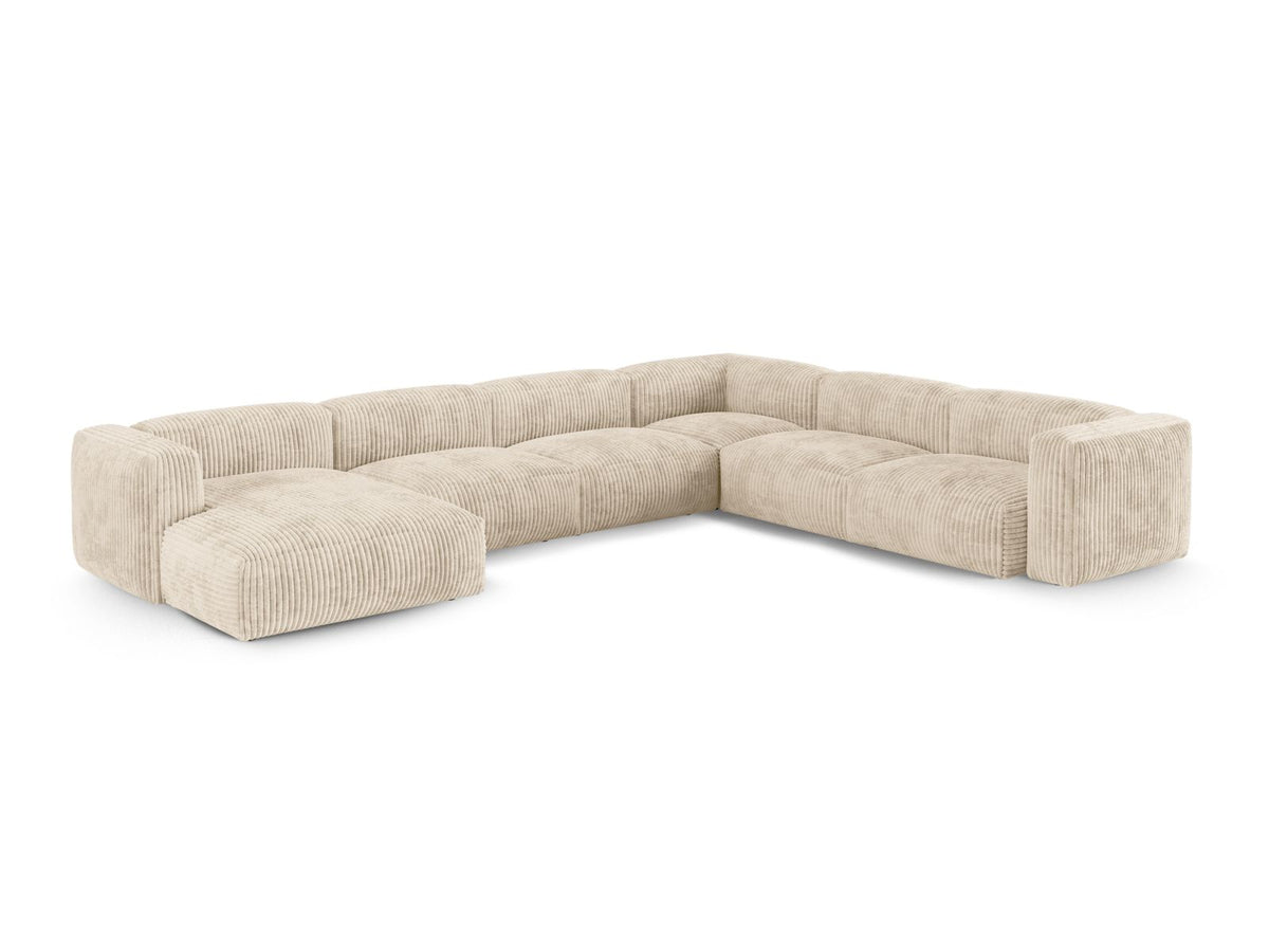6-Sitzer Ecksofa rechts XL Martina in Light Beige-Tilia präsentiert im Onlineshop von KAQTU Design AG. Ecksofa rechts ist von Micadoni
