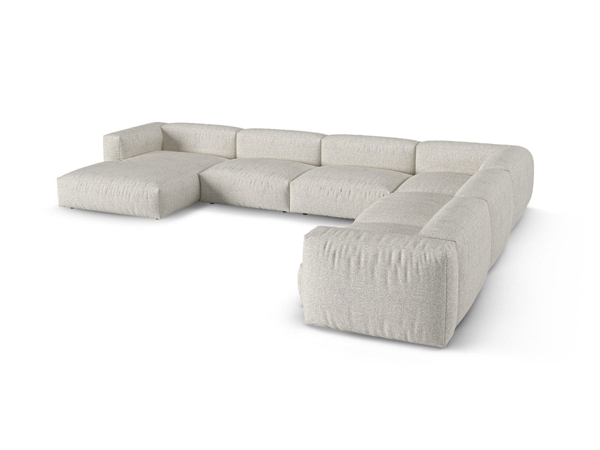 6-Sitzer XL Modular Ecksofa rechts Martina in Grey Beige Melange-Monet präsentiert im Onlineshop von KAQTU Design AG. Ecksofa rechts ist von Micadoni