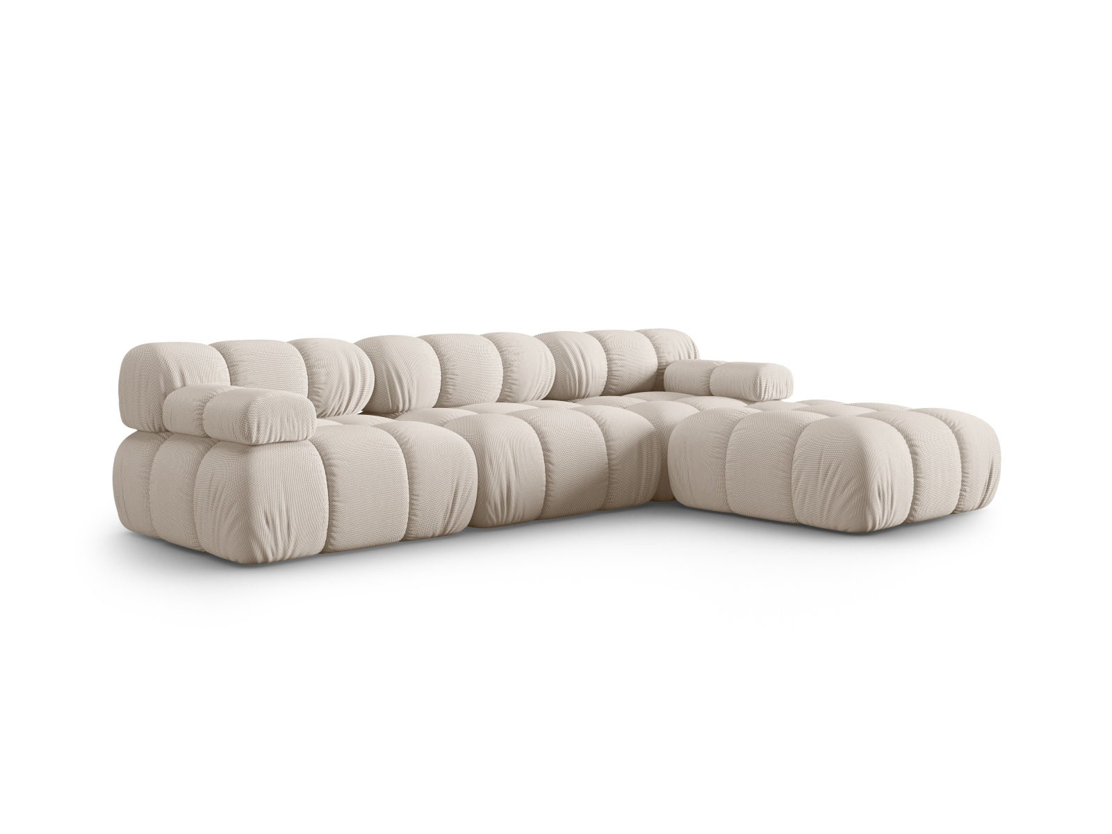 Elegantes Bellis Modulares Sofa in Light Beige, 4-Sitzer, 188 cm, rechtsseitig, ideal für stilvolle Wohnräume.