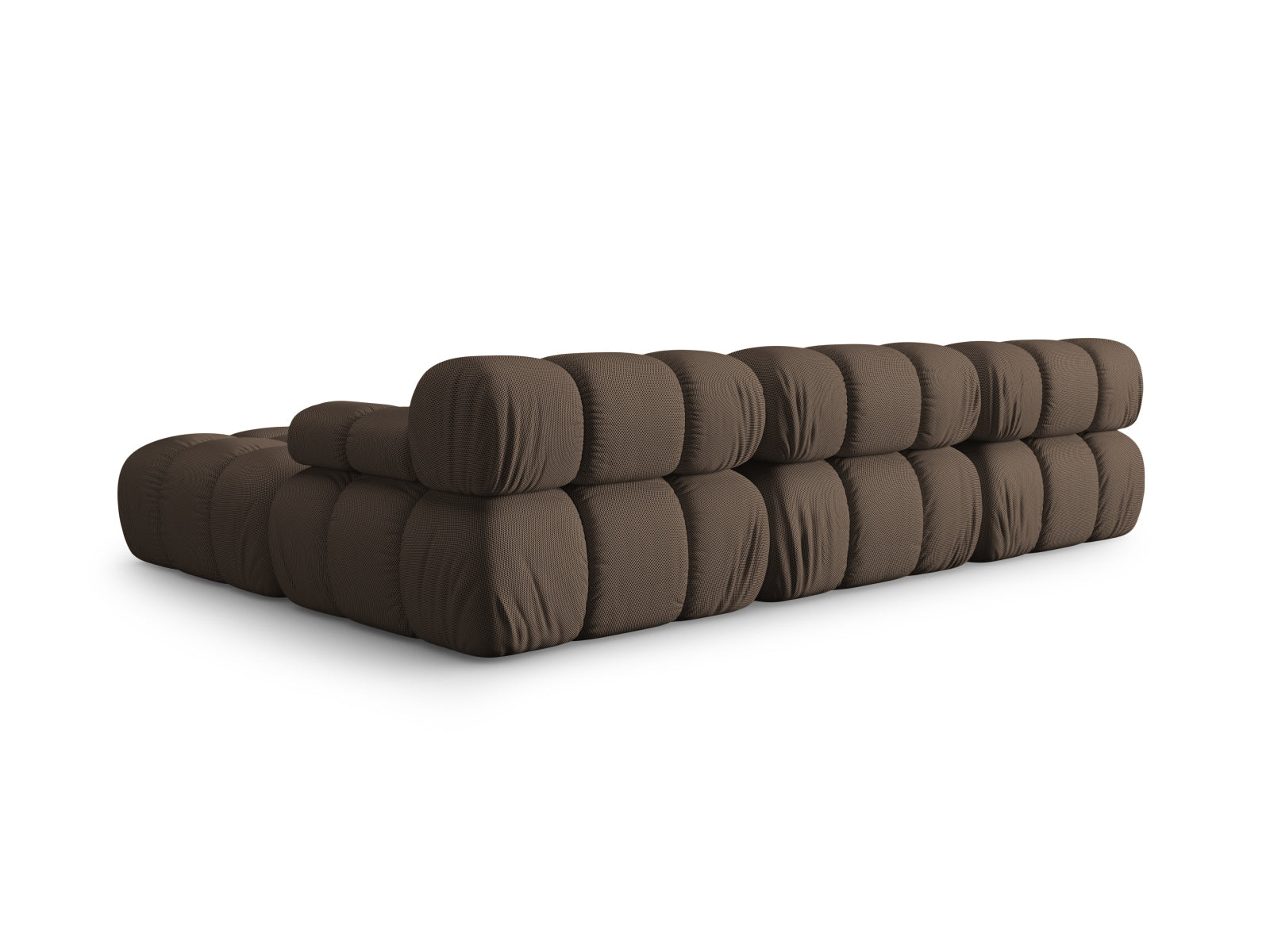 Modulares Bellis Sofa in L-Form, 4-Sitzer, 188 cm, mit modernem Design und braunem Stoffbezug, perfekt für gemütliche Wohnzimmer.