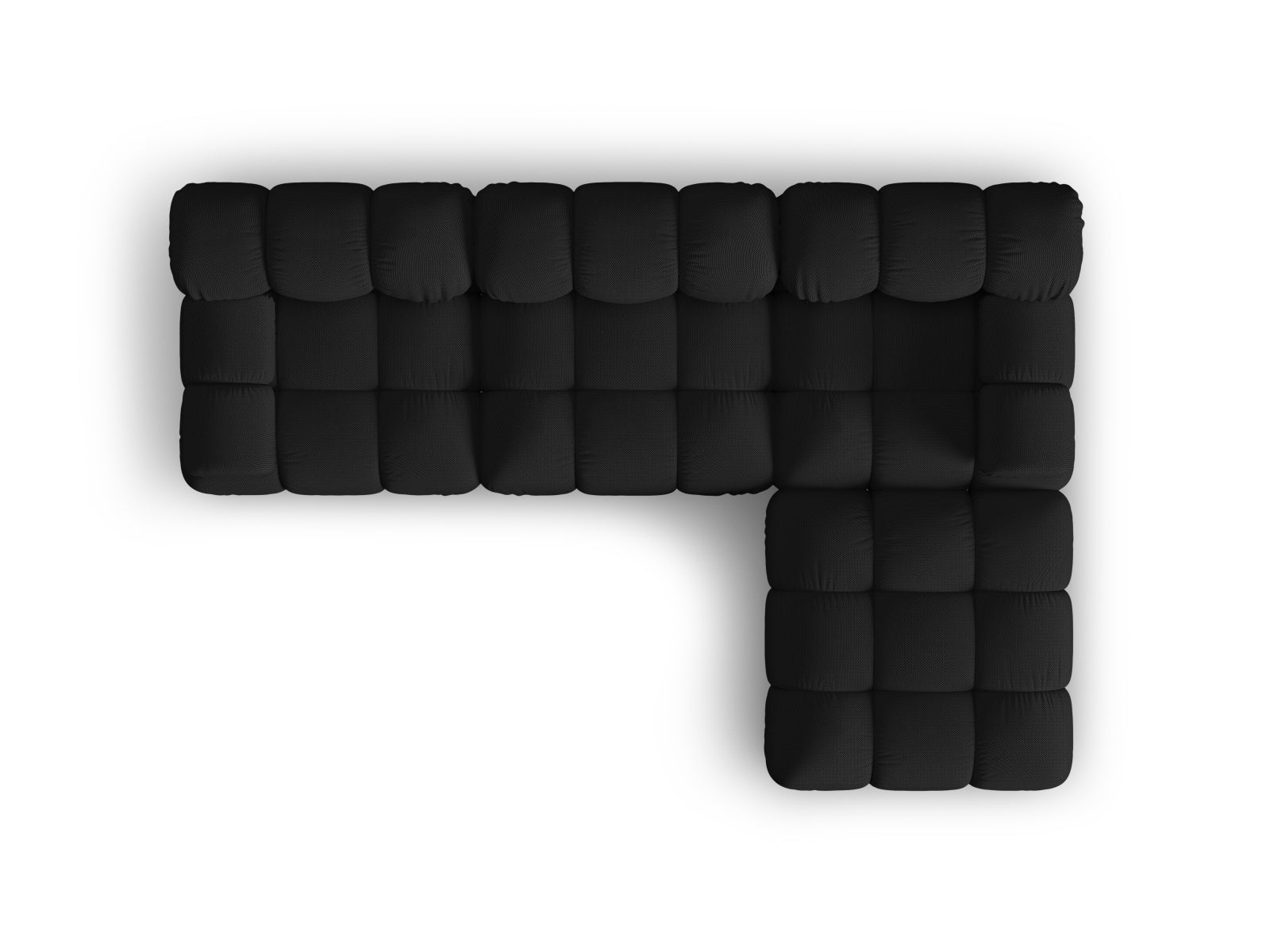 Elegantes Bellis 4-Sitzer Sofa in Schwarz, 188 cm, rechtsseitig, ideal für stilvolle und komfortable Wohnräume von Micadoni.