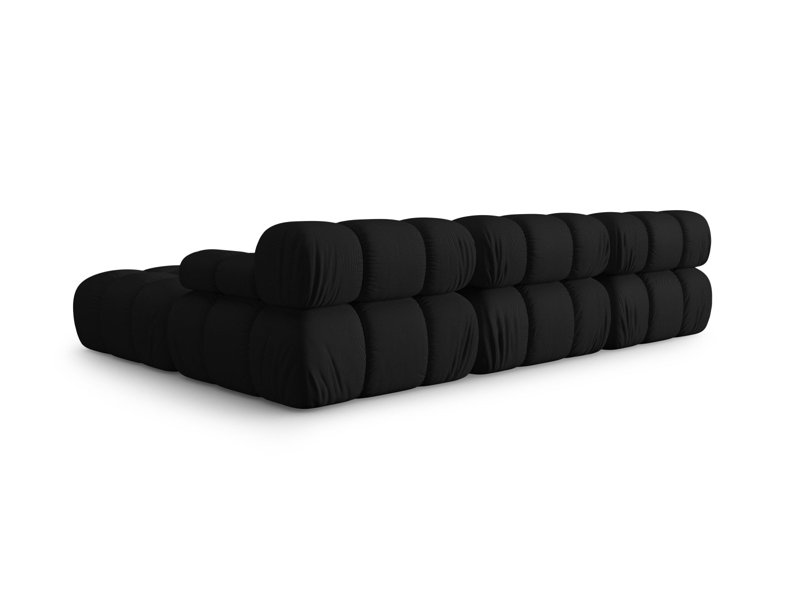 Modernes Bellis 4-Sitzer Sofa in Schwarz, 188 cm, rechtsseitig, perfekt für gemütliche und stilvolle Wohnambiente von Micadoni.