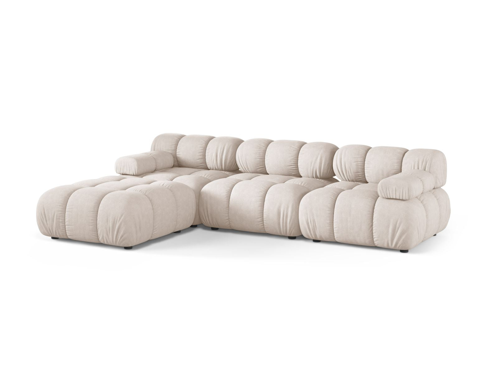 Beige 4-Sitzer Modular Sofa Bellis von Micadoni, stilvolles und modernes Design für Ihr Wohnzimmer, erhältlich bei KAQTU Design AG.