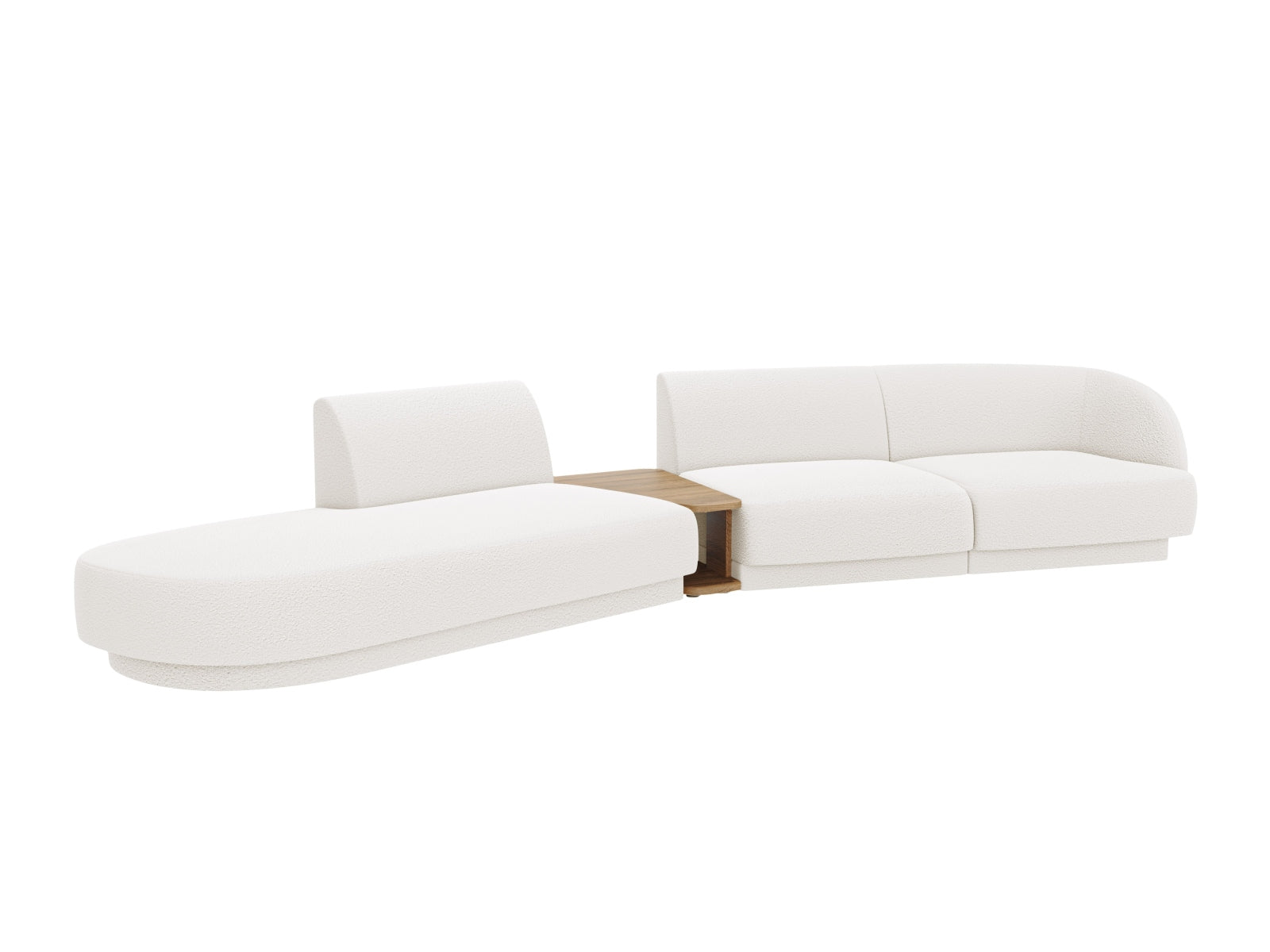 Erleben Sie das vielseitige Miley Modulare Sofa links 4 Sitzer von Micadoni – ideal für modernes Wohnen und entspannte Stunden mit Familie und Freunden.